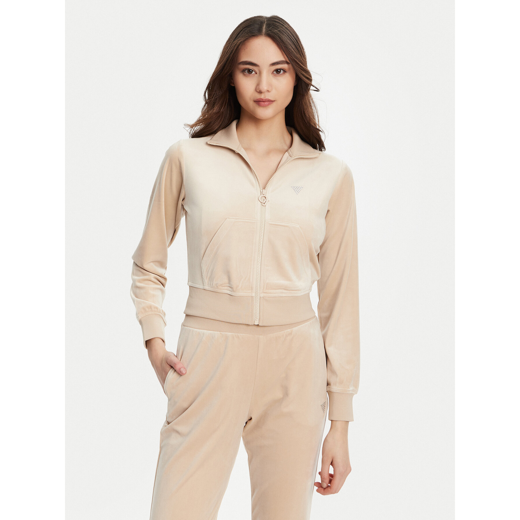 Guess Sweatshirt V3BQ22 K0232 Beige Regular Fit