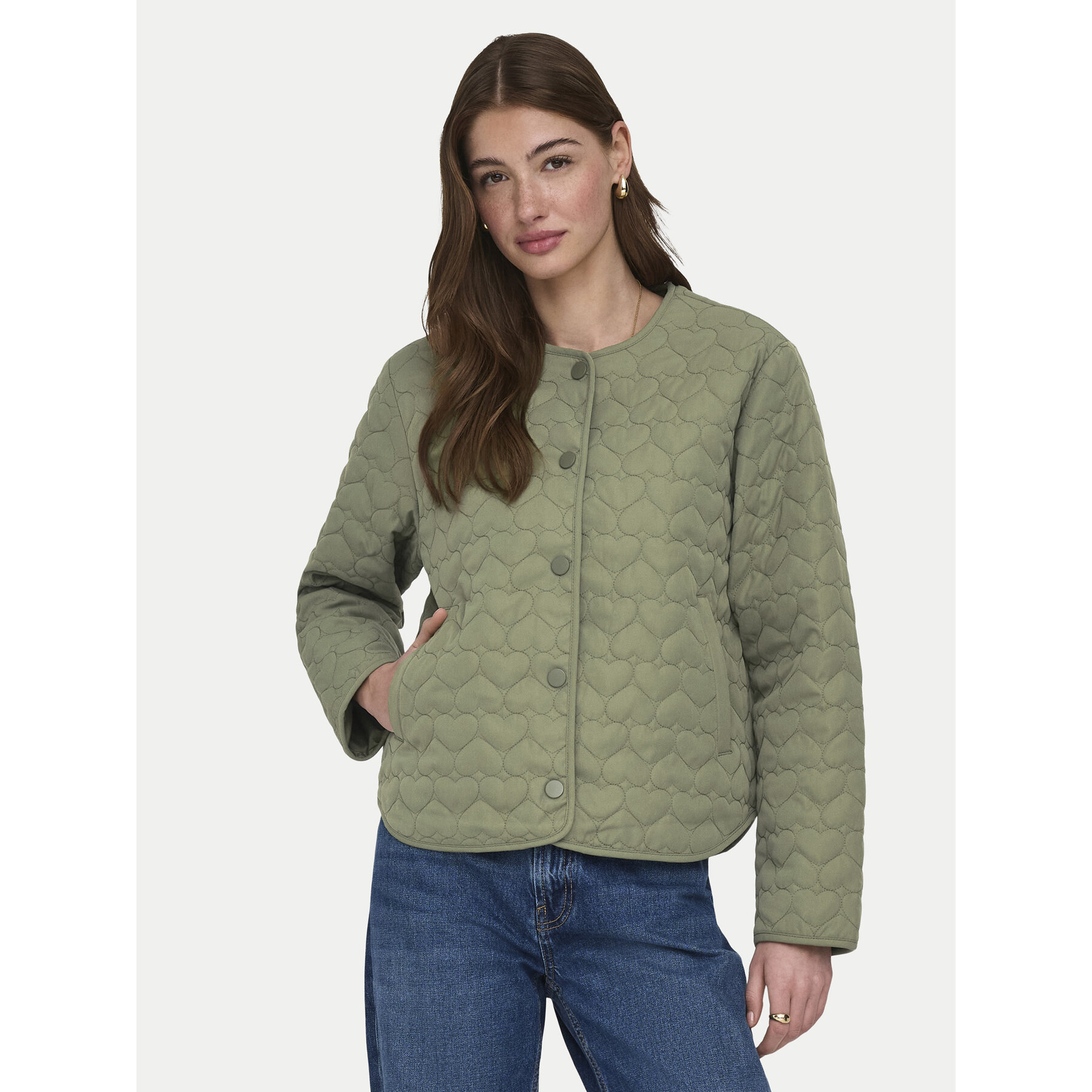 ONLY Übergangsjacke Heart 15366265 Grün Regular Fit