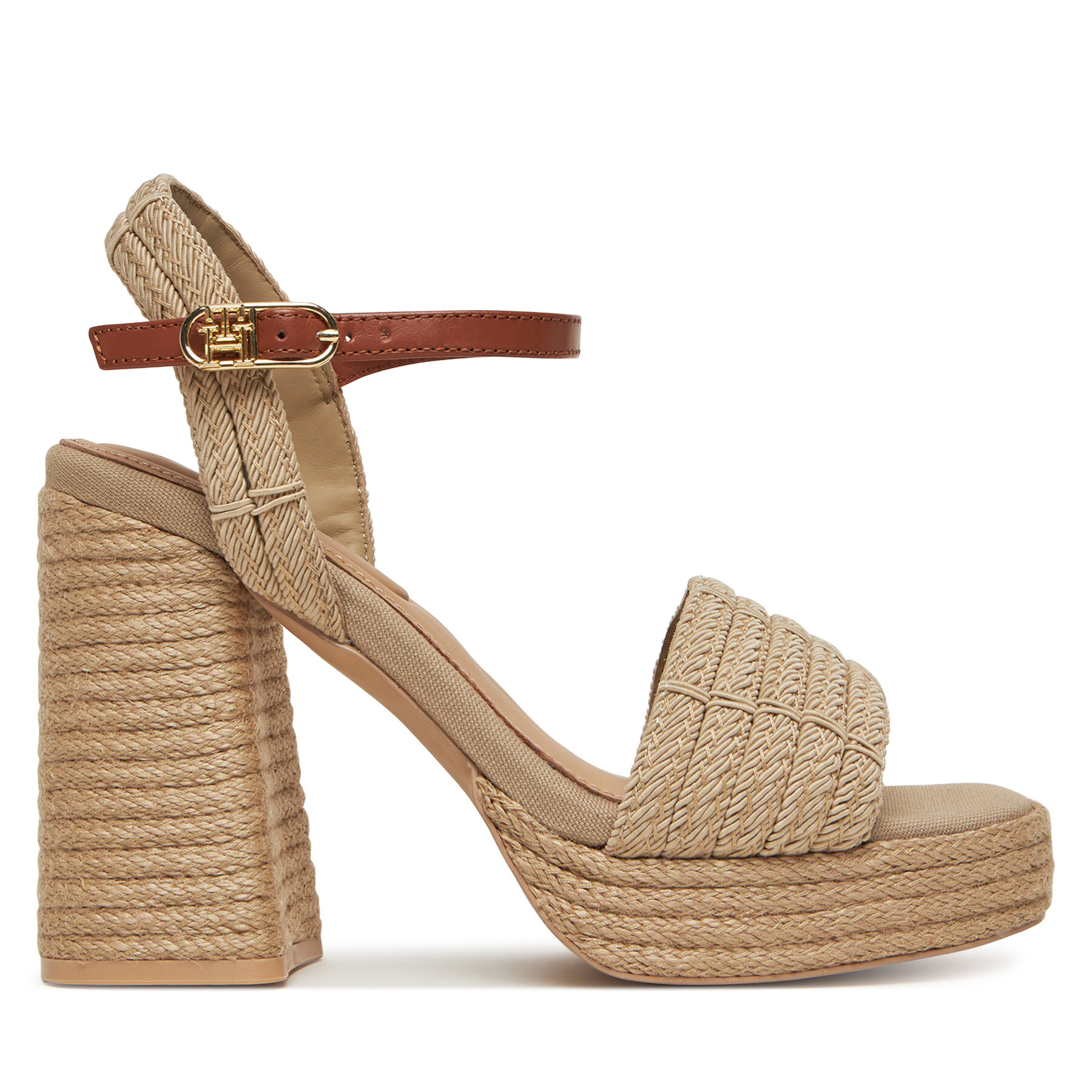 Espadrilky Tommy Hilfiger Rope Heel Platform Sandal FW0FW08425 Béžová