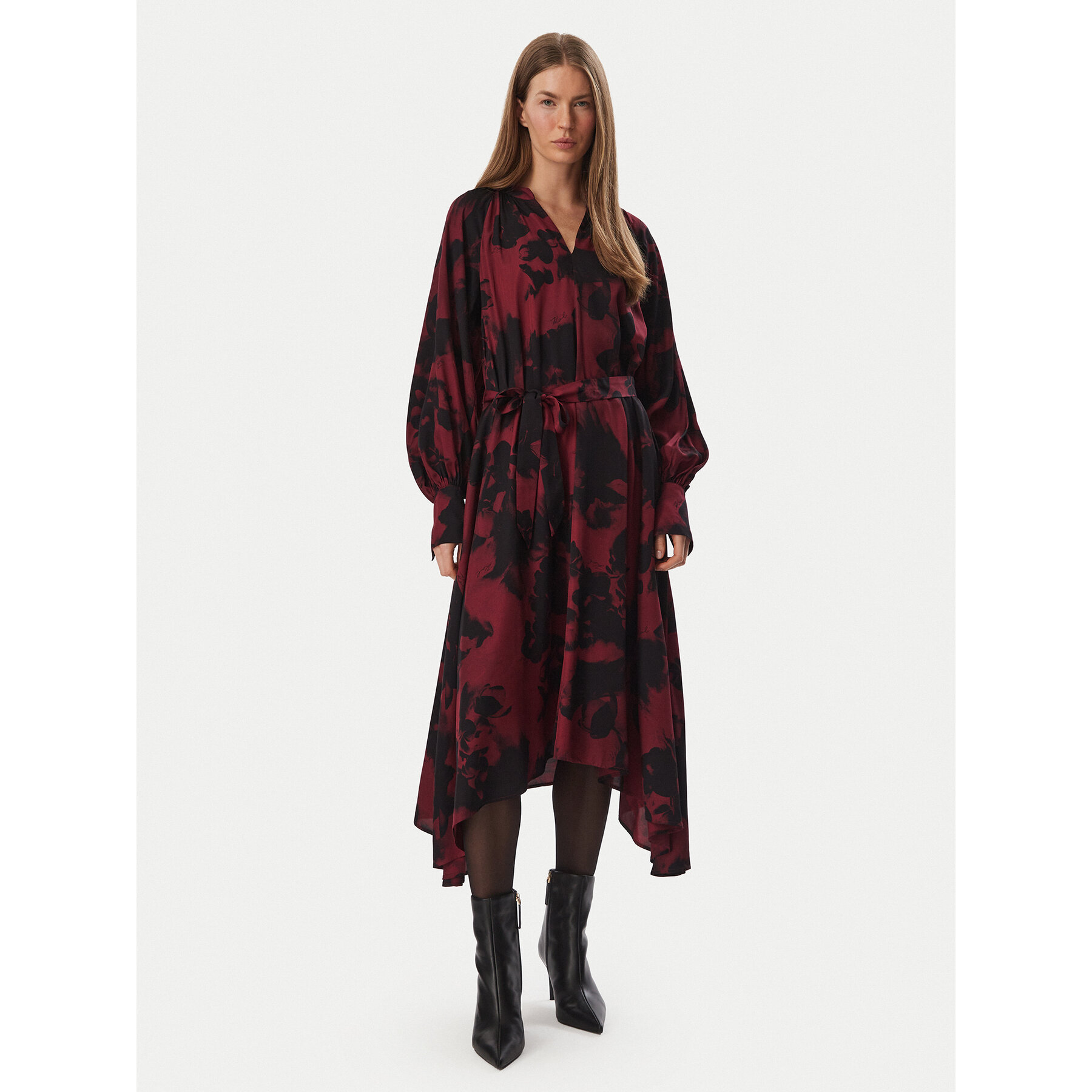 KARL LAGERFELD Kleid für den Alltag B4W13006 Rot Regular Fit