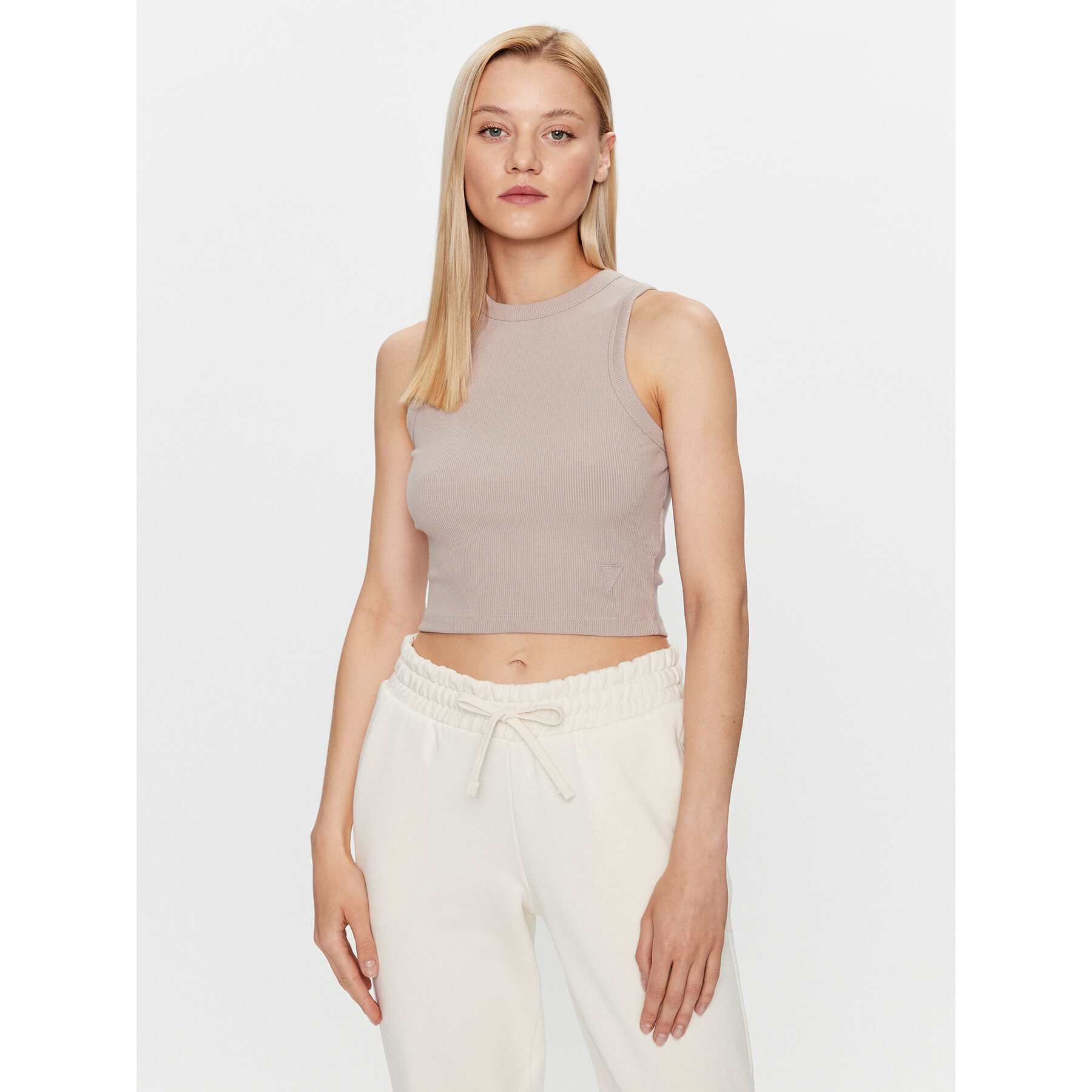 Guess Felső Edie V3GP19 K8RT2 Bézs Slim Fit