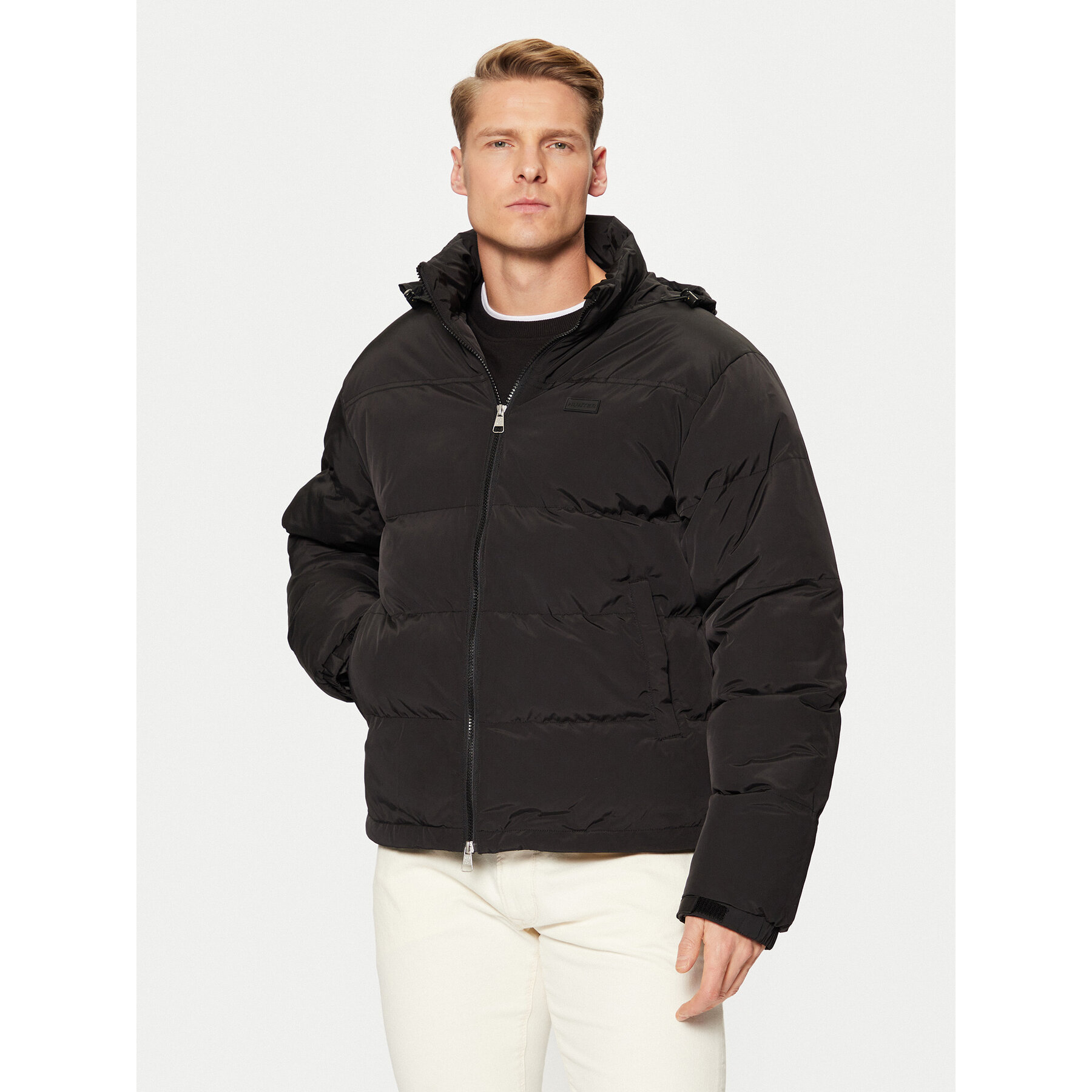 Hunter Prijelazna jakna Carl HARM0027242 Crna Regular Fit
