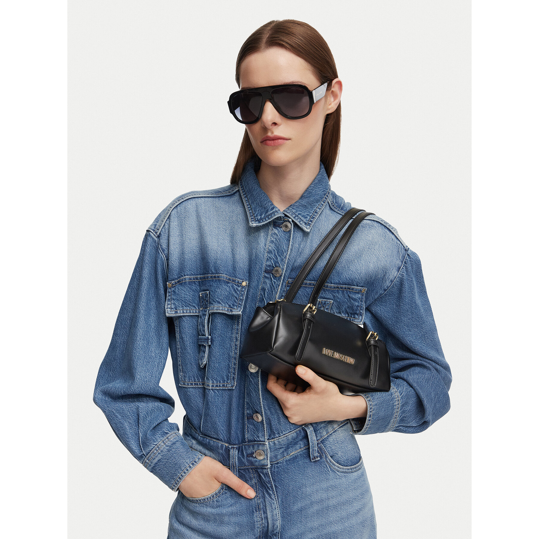 Geantă LOVE MOSCHINO JC4101PP1PLY0000 Negru