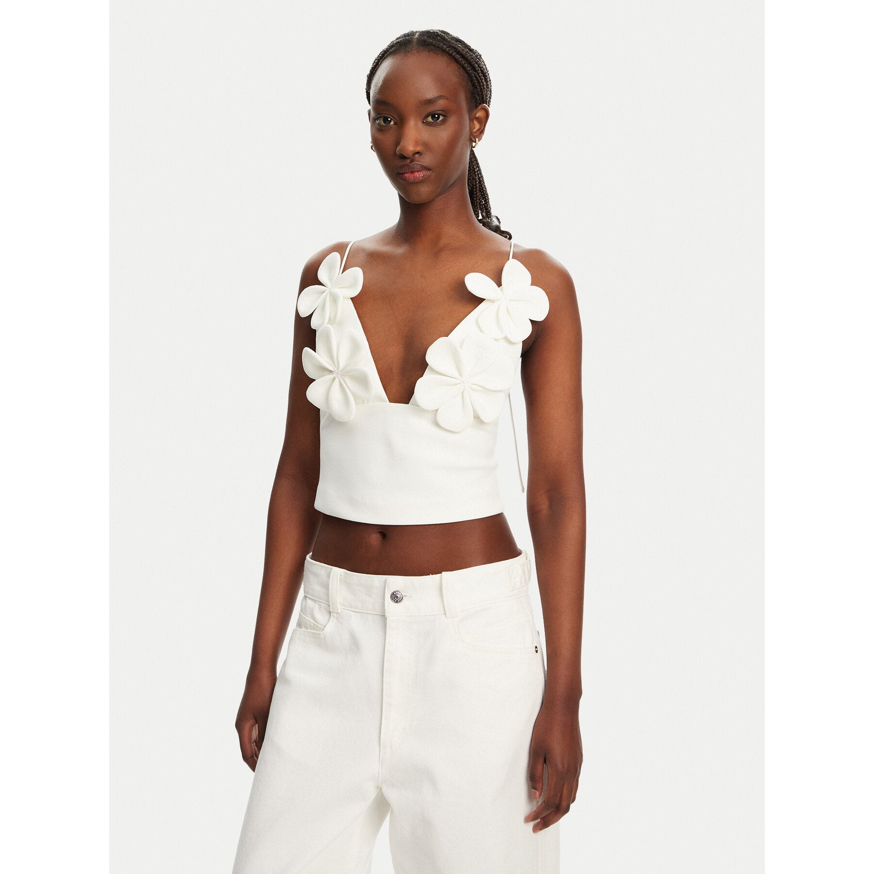 Bardot Felső 59727TB1 Fehér Regular Fit