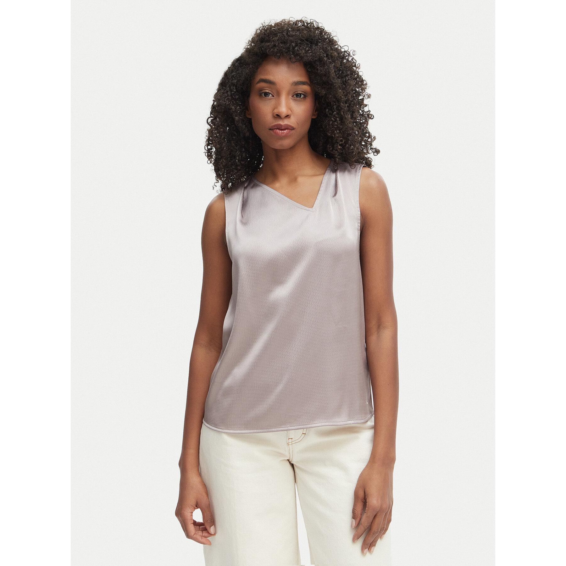 Calvin Klein Bluse LV044F144G Grau Regular Fit