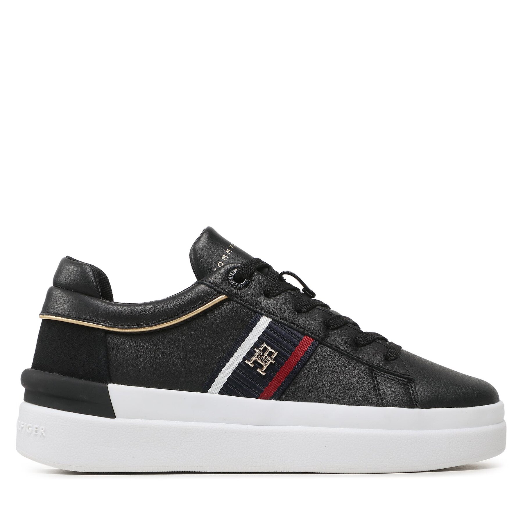 Superge Tommy Hilfiger Corp Webbing Court Sneaker FW0FW07387 Black BDS