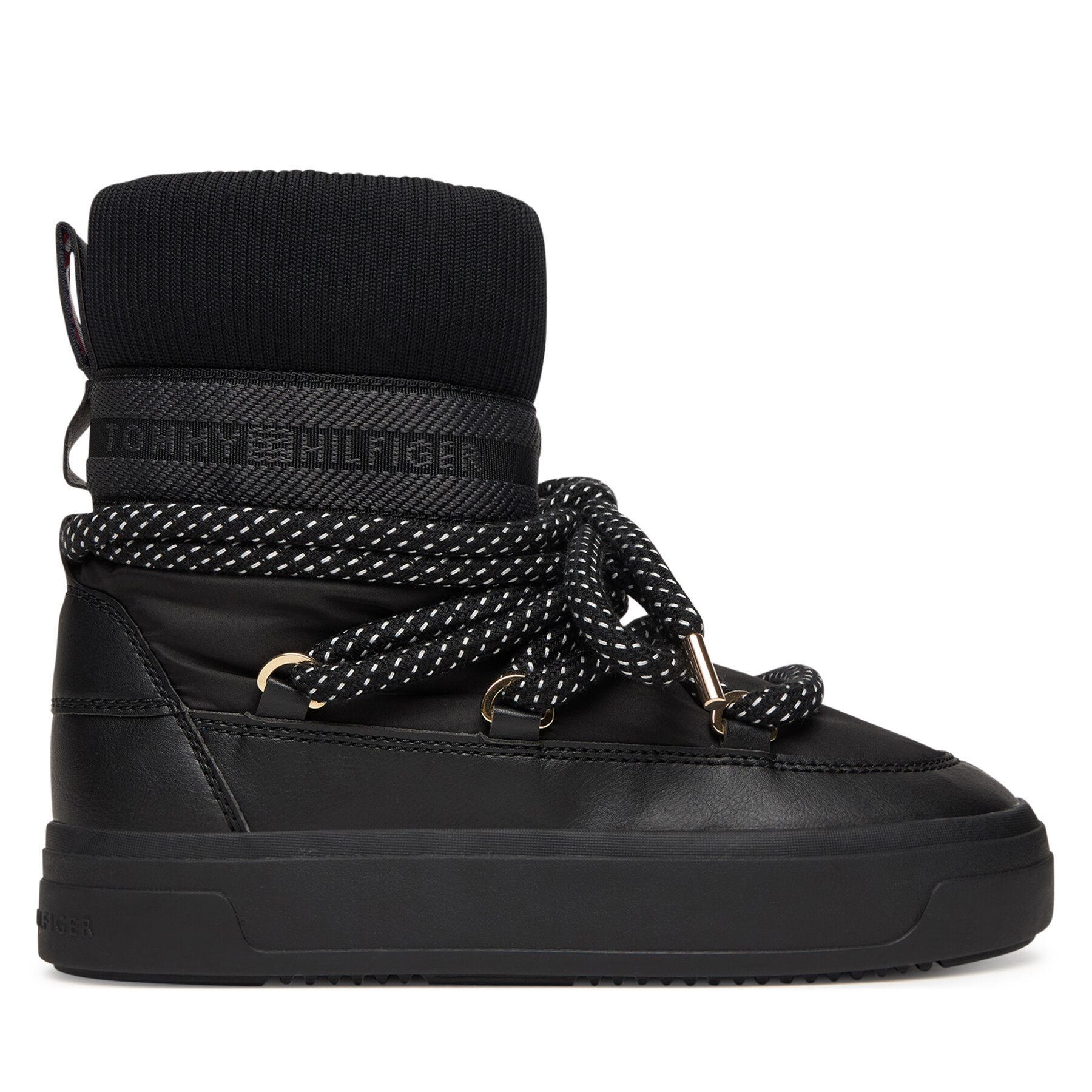 Škornji za sneg Tommy Hilfiger Snow Boot Water Repellent FW0FW09260 Črna