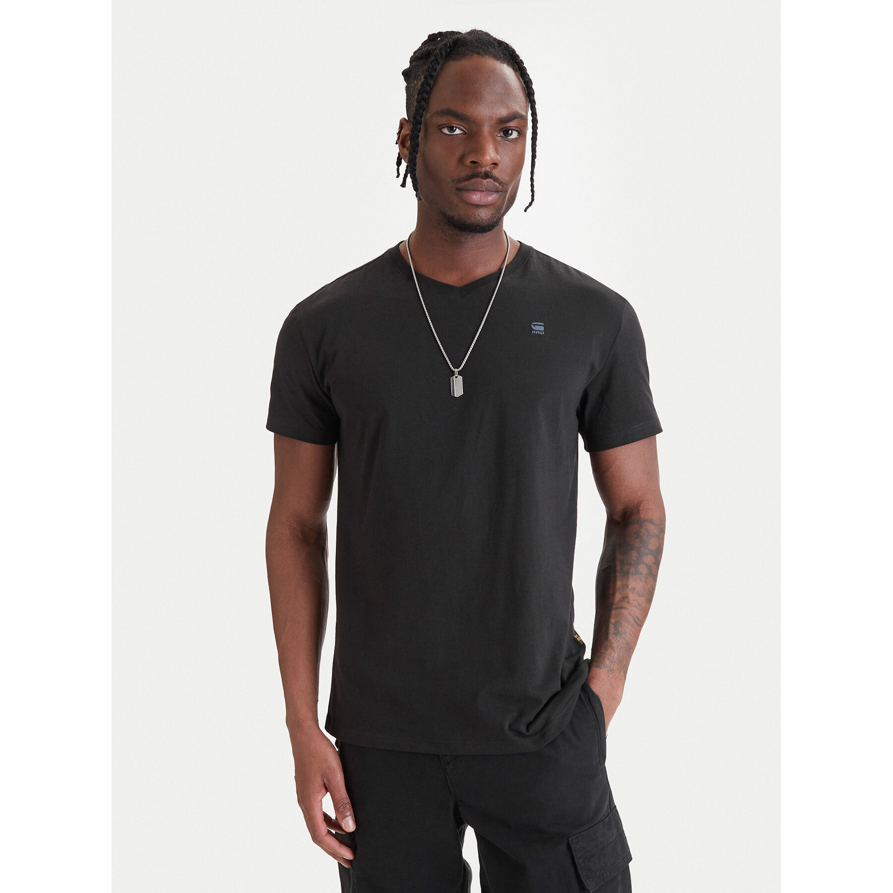 G-Star Raw T-Shirt Base-S D16412-336-6484 Μαύρο Regular Fit