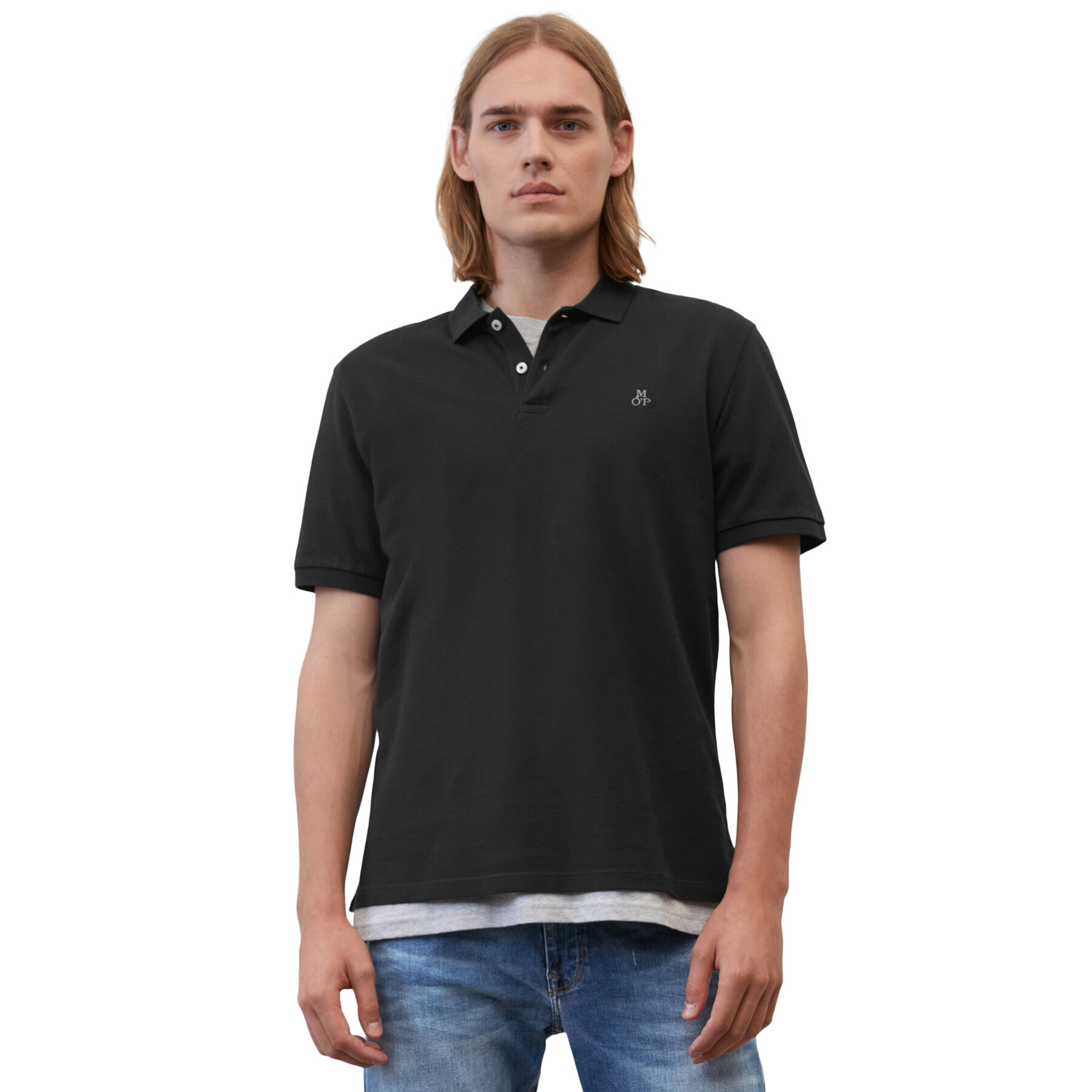 Marc O'Polo Pólóing B21223053092 Fekete Regular Fit