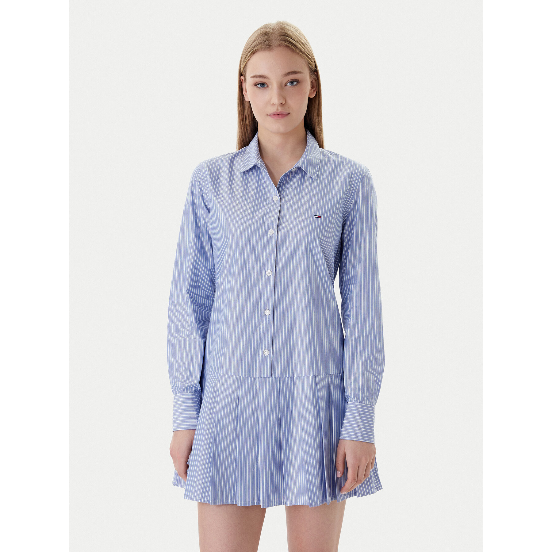 Tommy Jeans Hemdkleid Party DW0DW22635 Blau Regular Fit