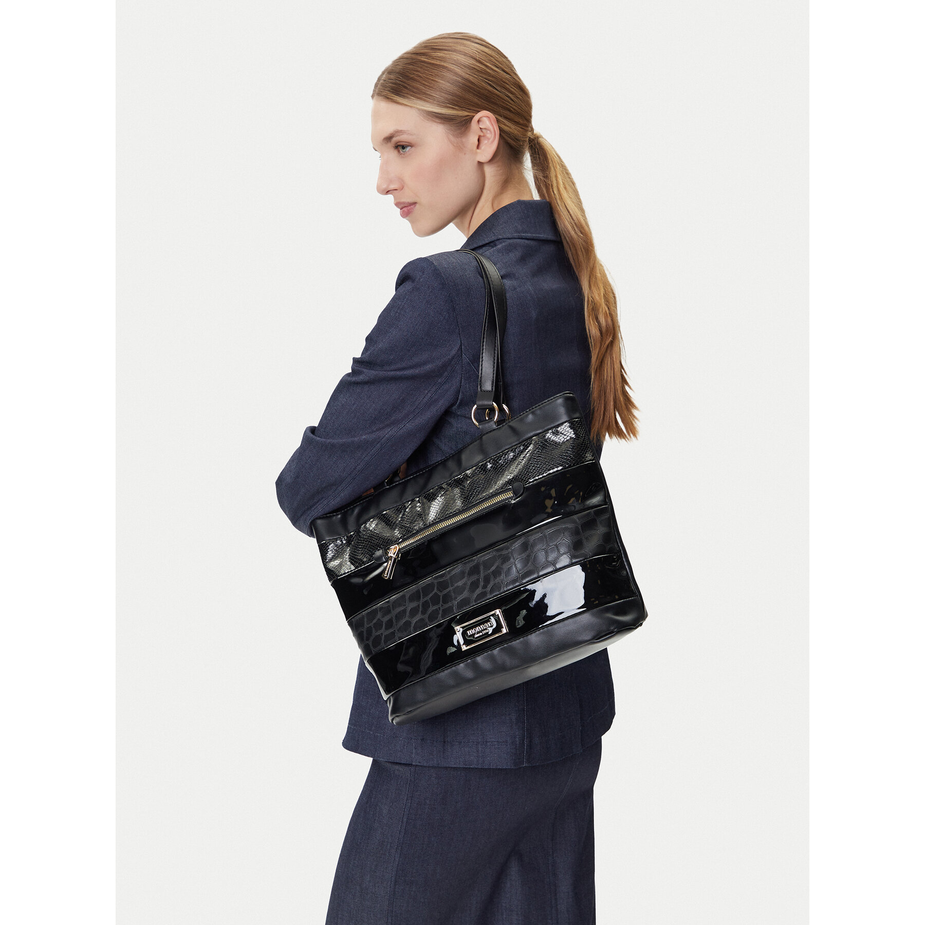 Дамска чанта Monnari TORIMP0-24J-BAG4800-KM20D000-R00 Черен