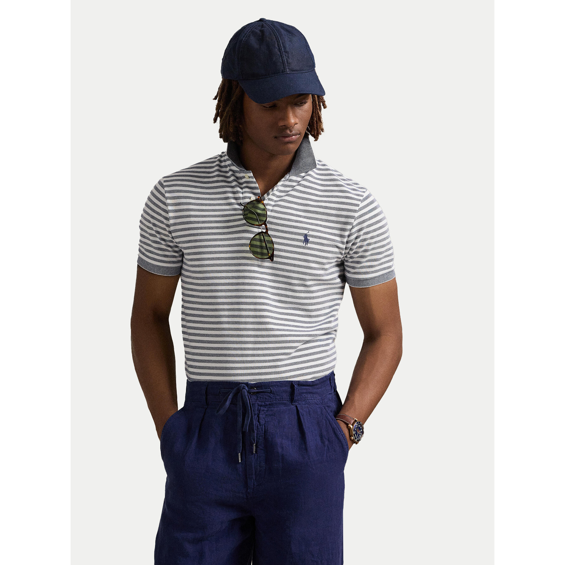 Polo Ralph Lauren Polo 710974596001 Μπλε Custom Slim Fit