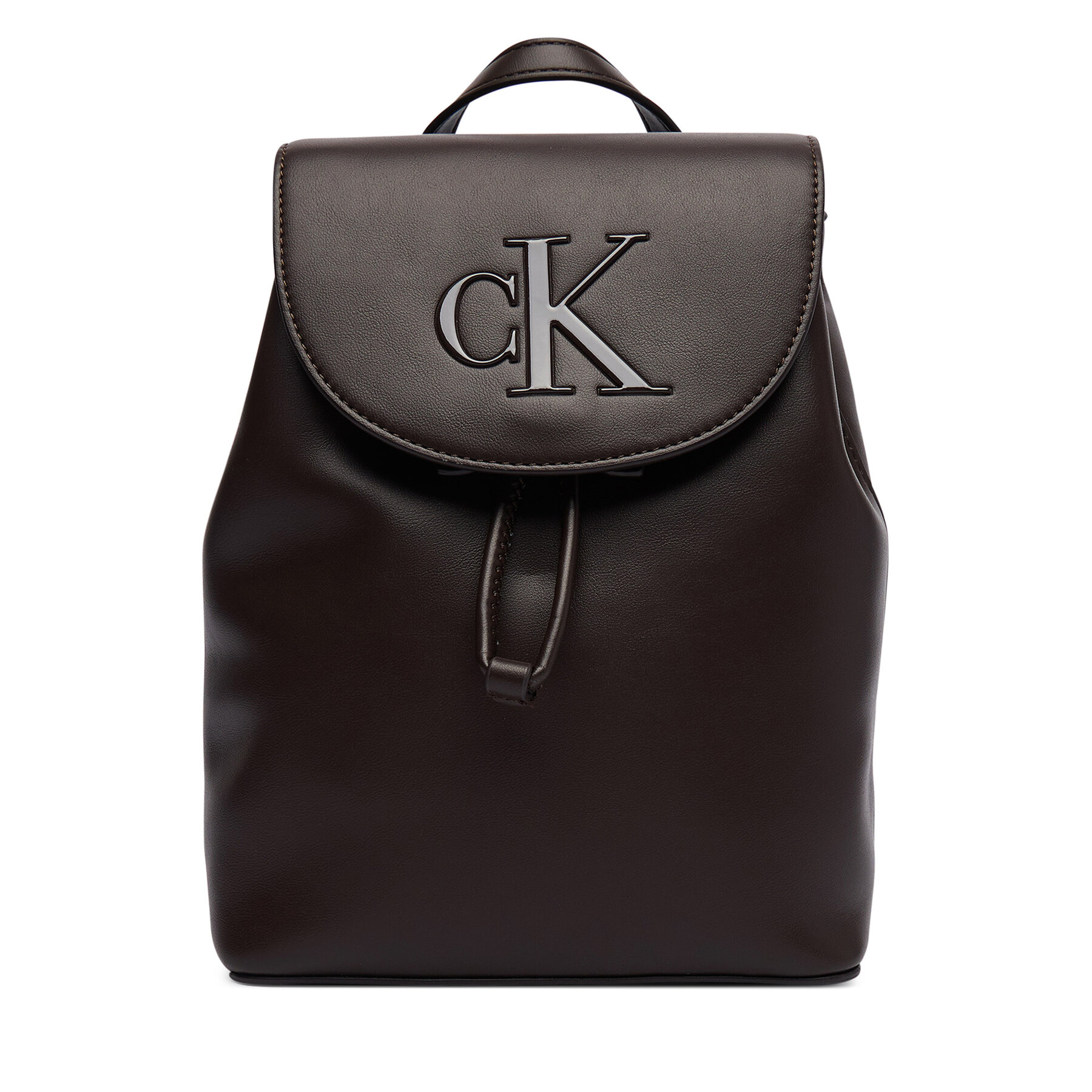 Σακίδιο Calvin Klein Bold Ck Flap Mini Backpack LV04F3893G Σκούρο καφέ
