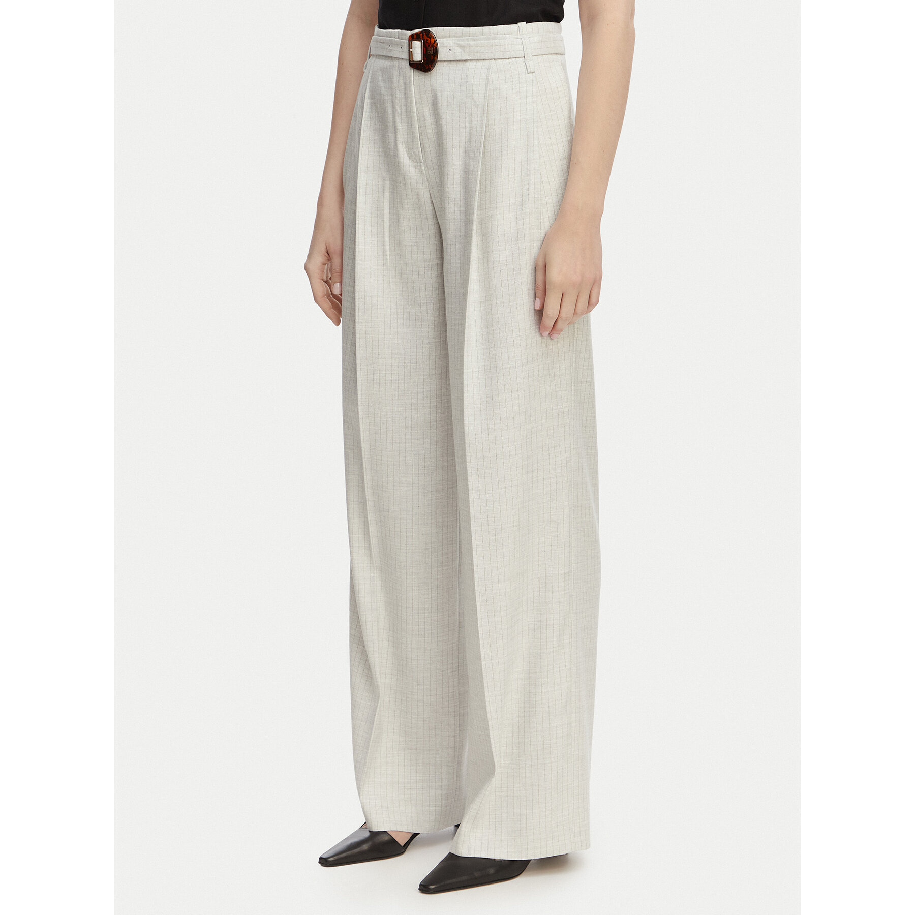 HUGO Stoffhose Hejuly 50561565 Creme Loose Fit