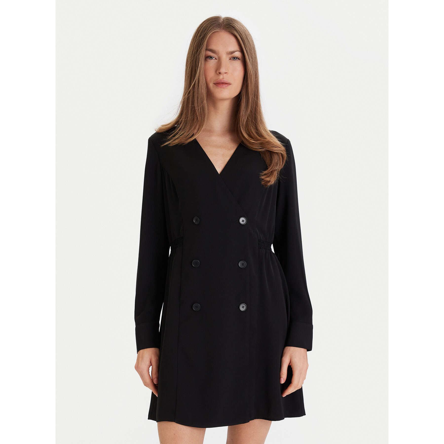 French Connection Coctailkleid 71ZBI Schwarz Regular Fit
