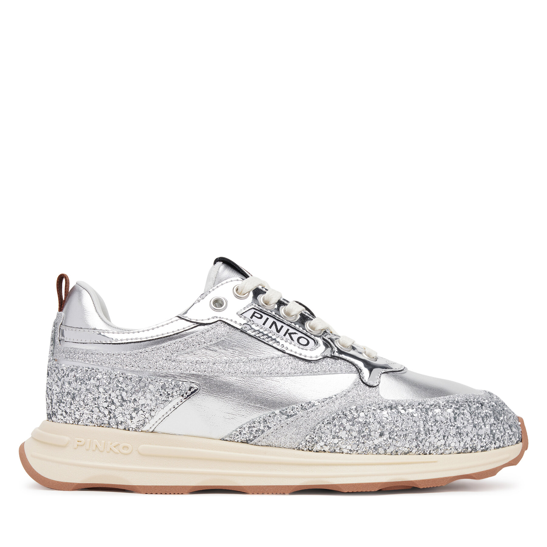 Sneakersy PINKO Zoe 03 SS0091T033 Strieborná