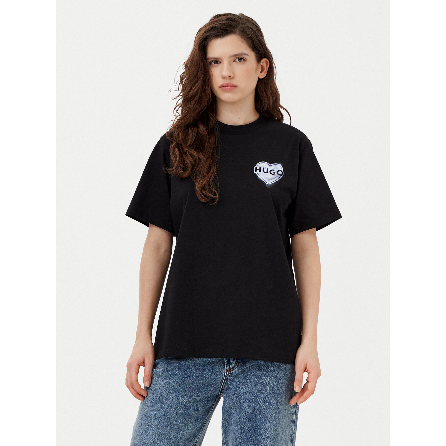 HUGO T-shirt Vintage 50534545 Crna Boxy Fit