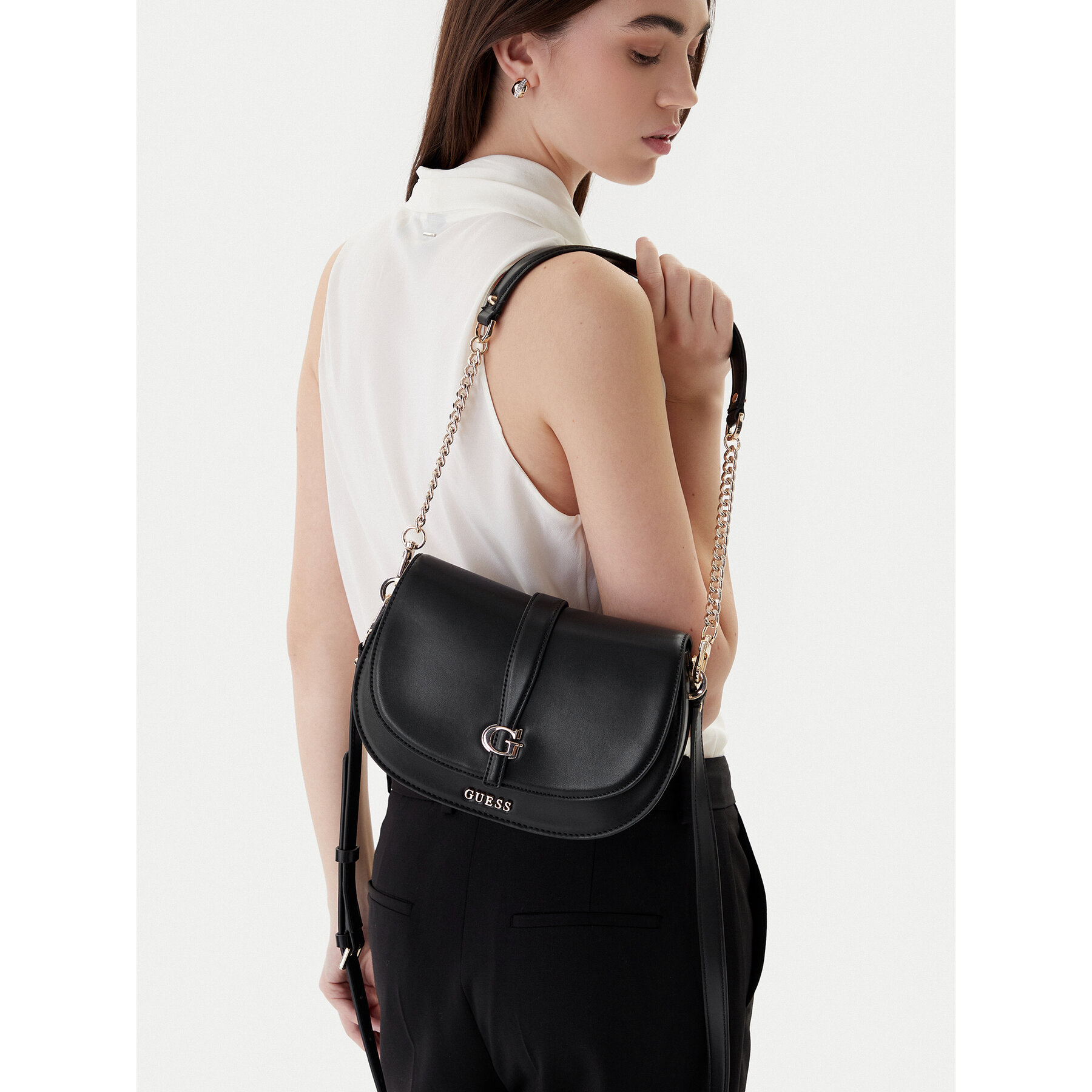 Geantă Guess Carrie HWVG98 96200 Negru