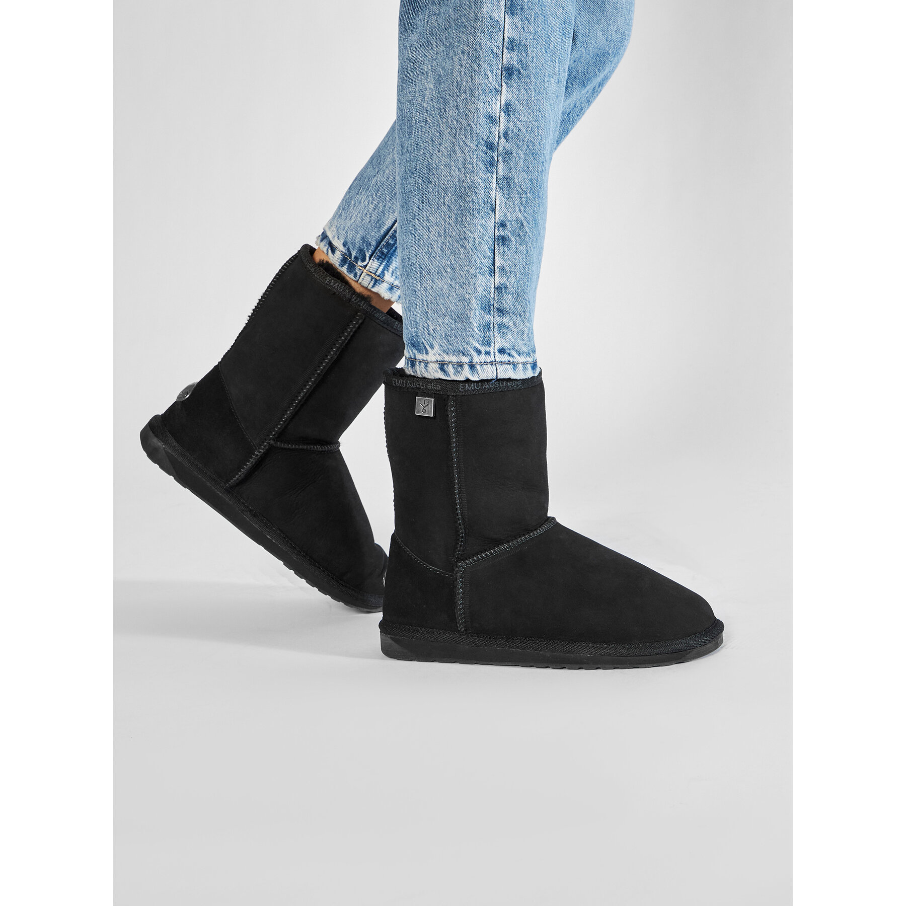 Cizme de zăpadă EMU Australia Platinum Stinger Slim Lo WP20002 Negru