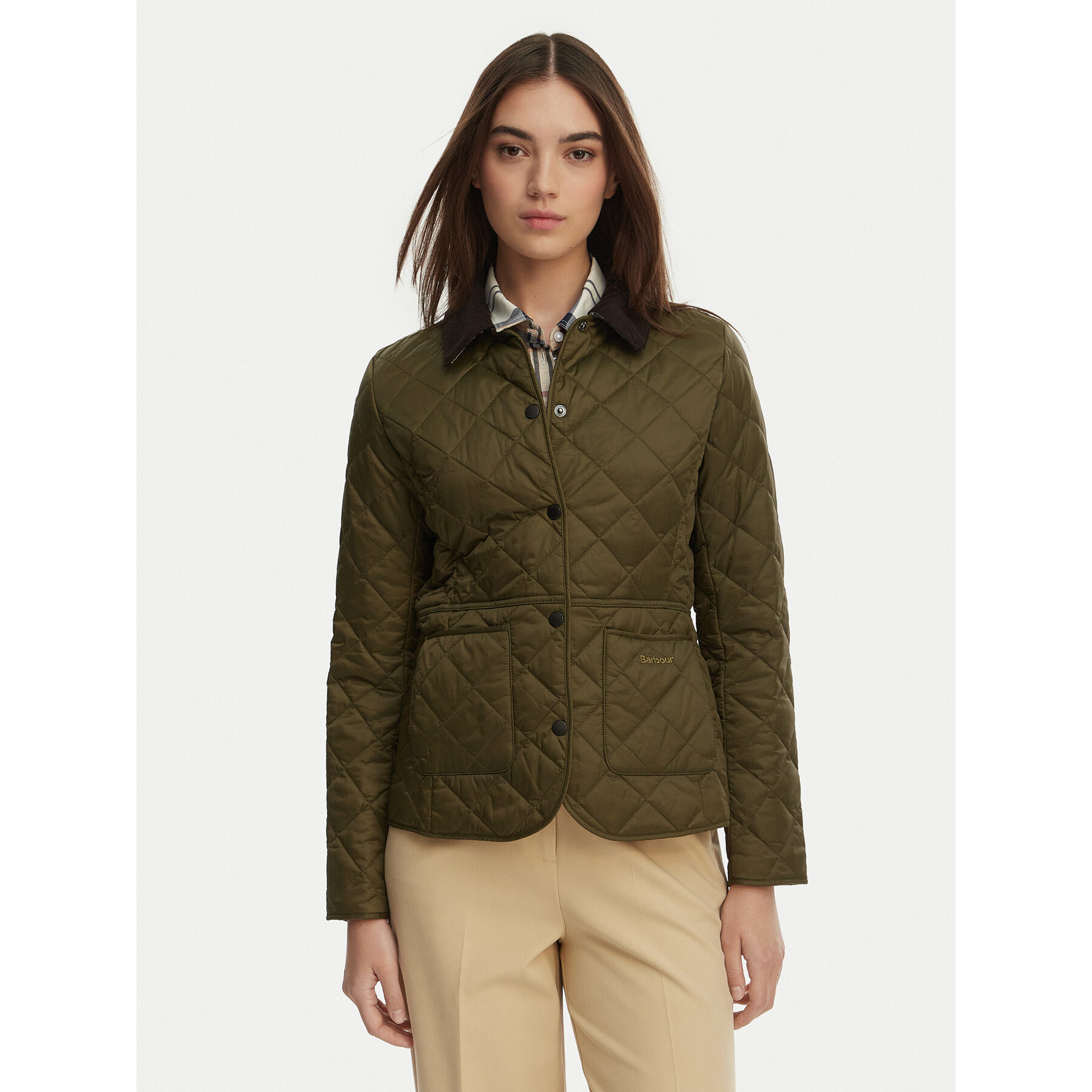 Barbour Übergangsjacke Deveron LQU1012OL51 Grün Regular Fit