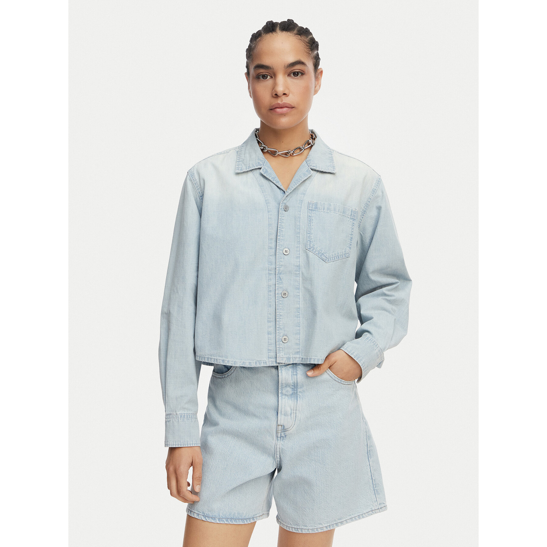 G-Star G-Star Raw Τζιν πουκάμισο Resort D29076-E356 Ανοιχτό μπλε Relaxed Fit