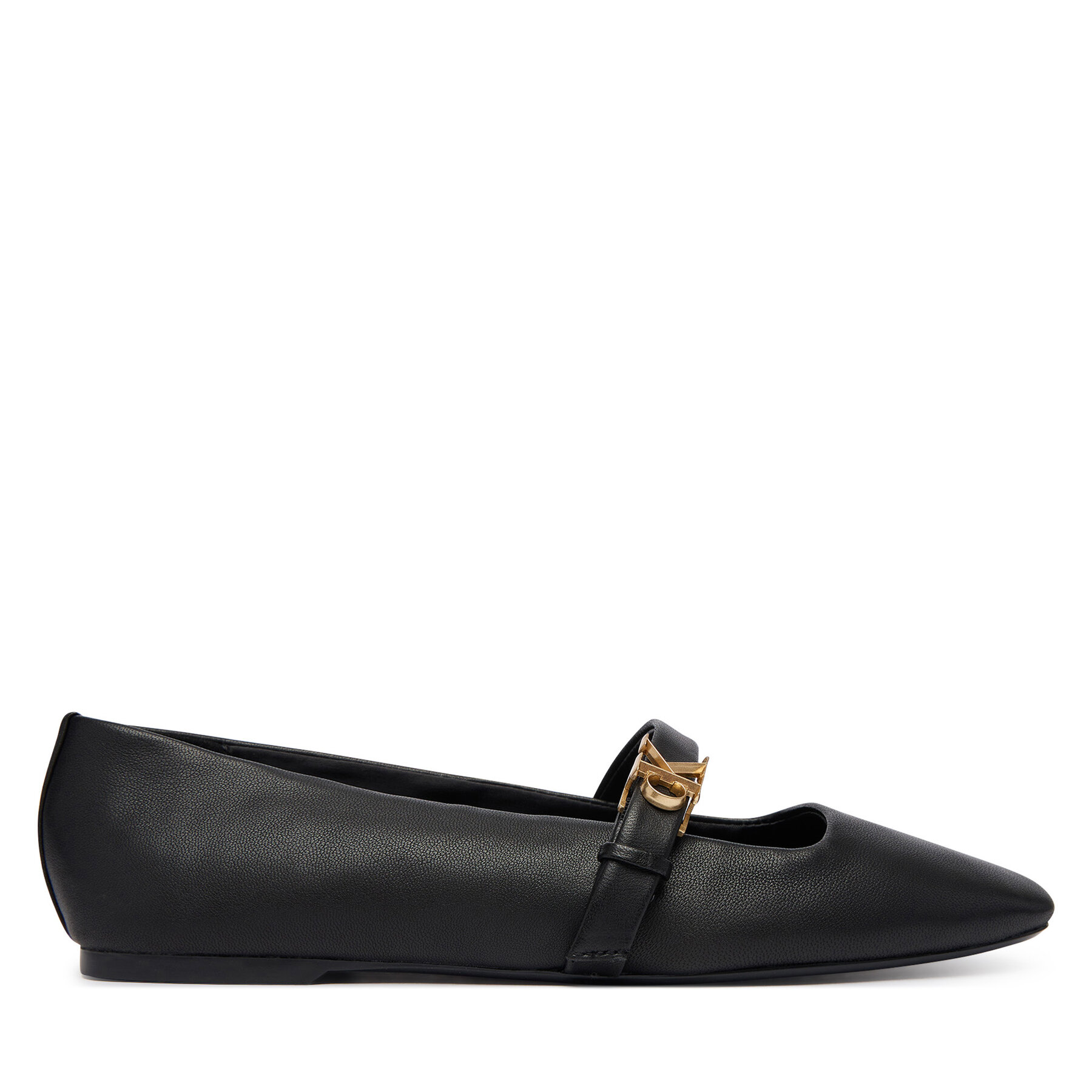 Балеринки Calvin Klein Squared Ballerina Mj Lth Mg Hdw HW0HW03430 Черен