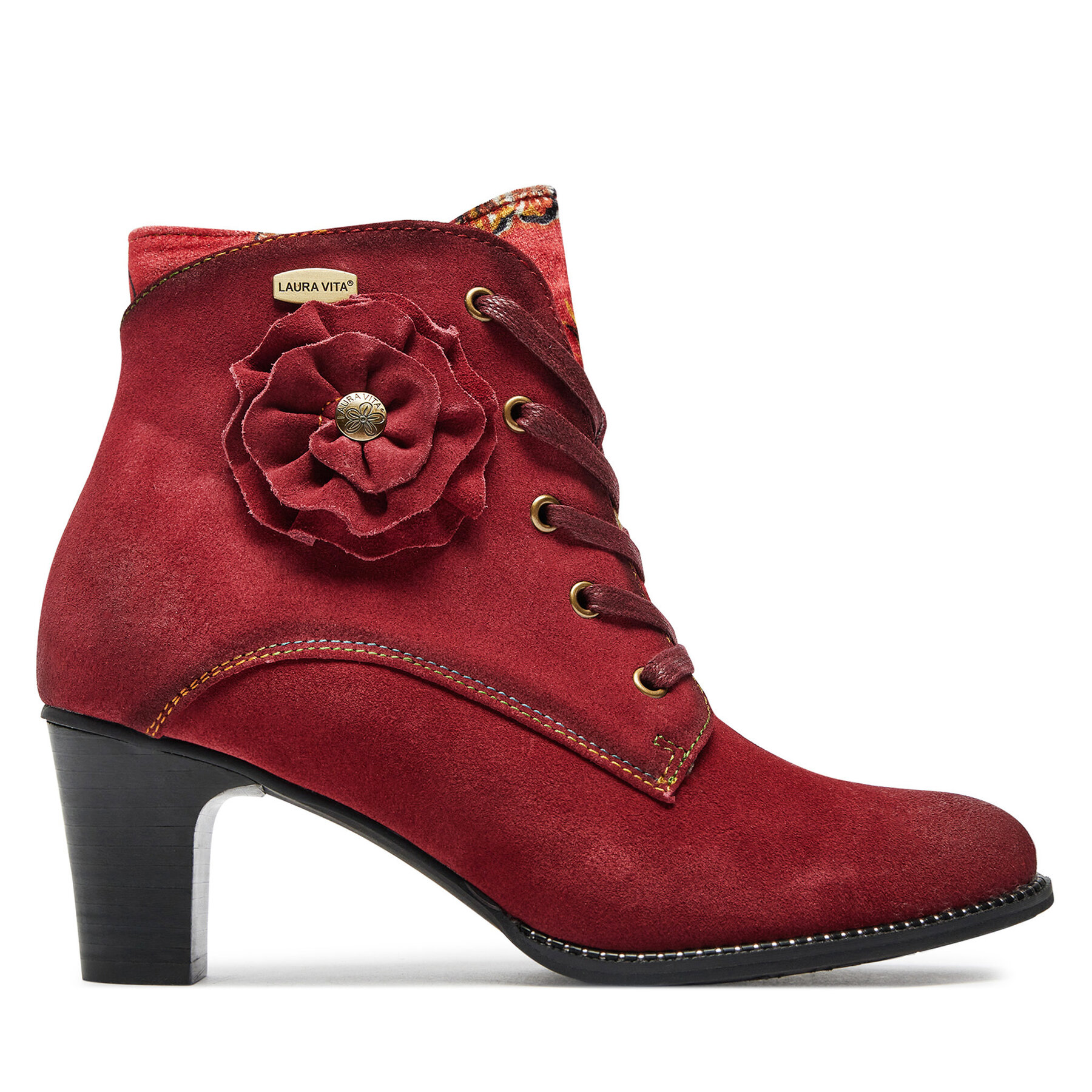 Botines Laura Vita Elcodieo 01 Rojo