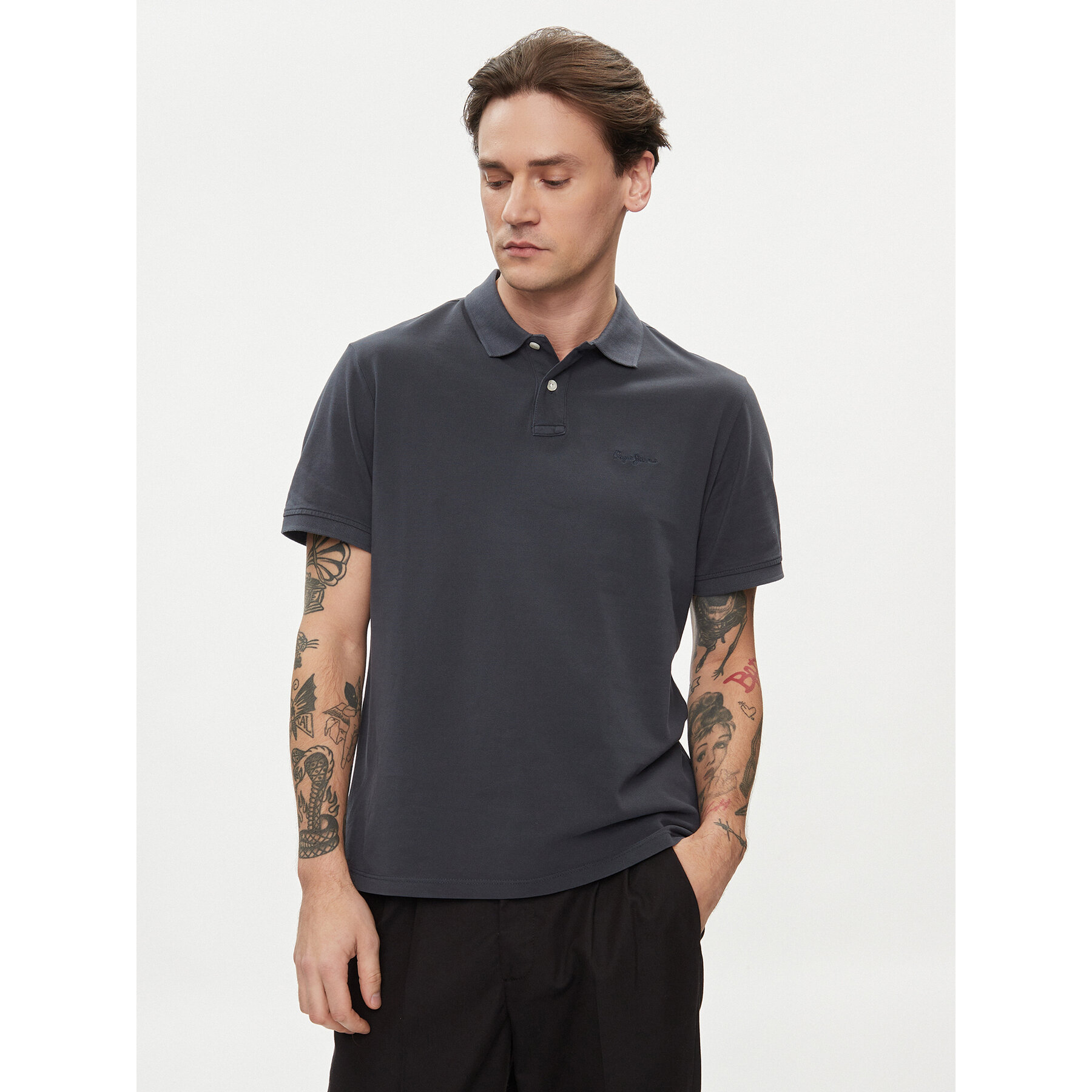 Pepe Jeans Polo New Oliver Gd PM542099 Blu scuro Regular Fit