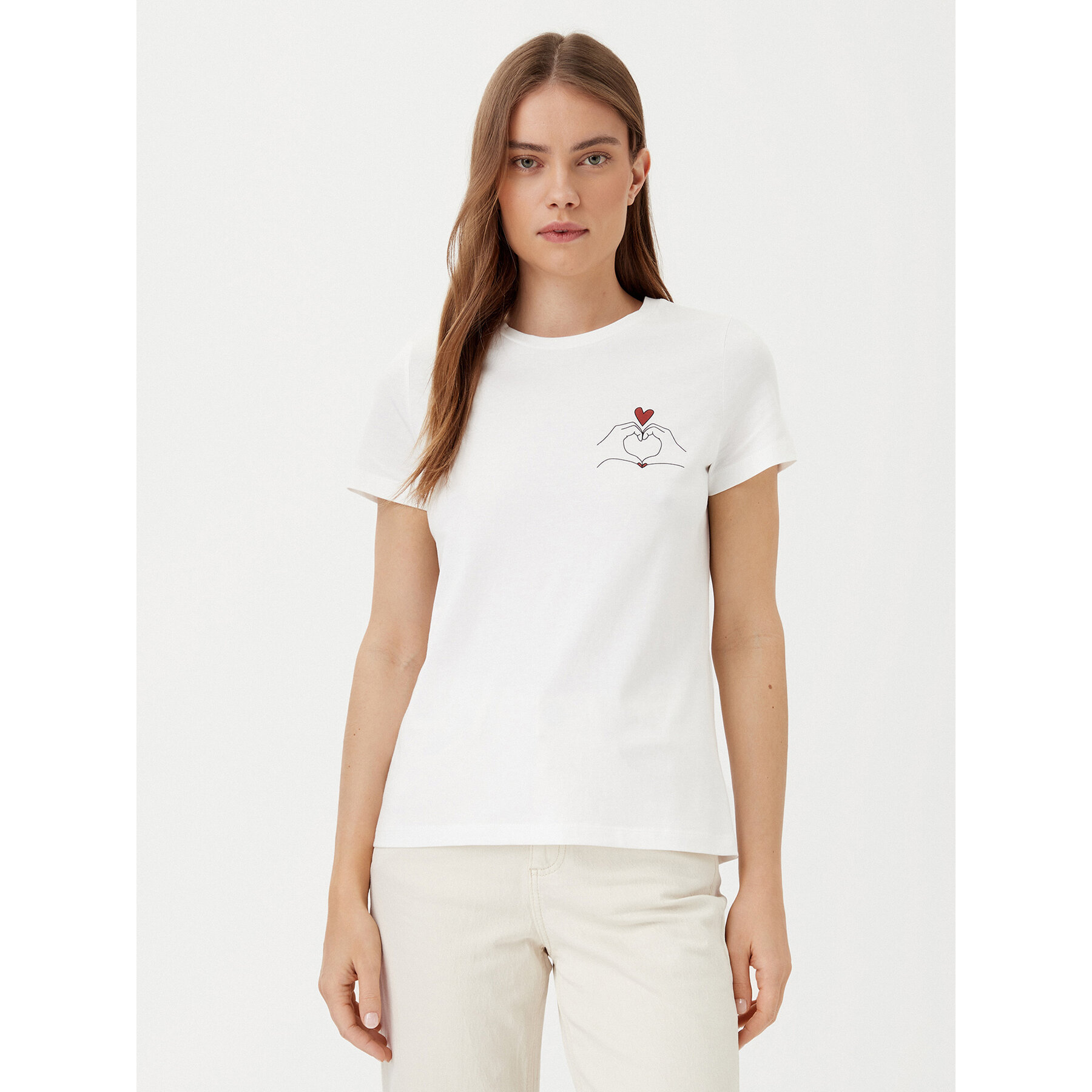Vero Moda T-shirt Viva 10322077 Bianco Regular Fit