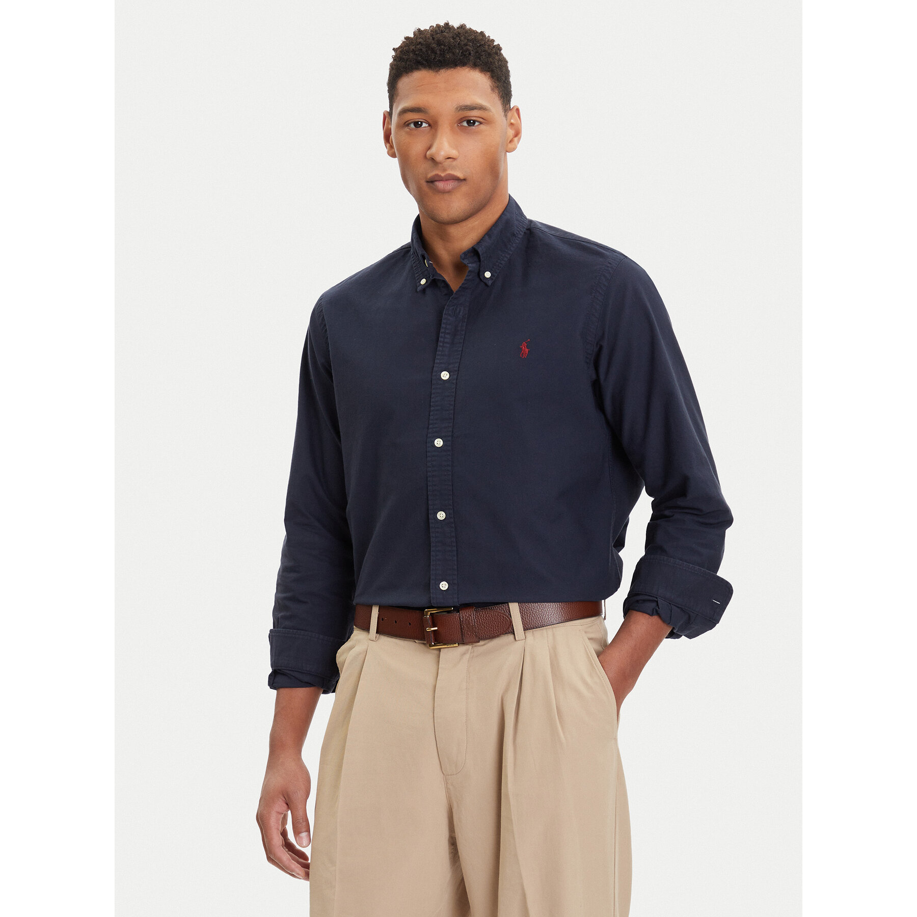 Polo Ralph Lauren Hemd Bsr 710772290 Dunkelblau Custom Fit