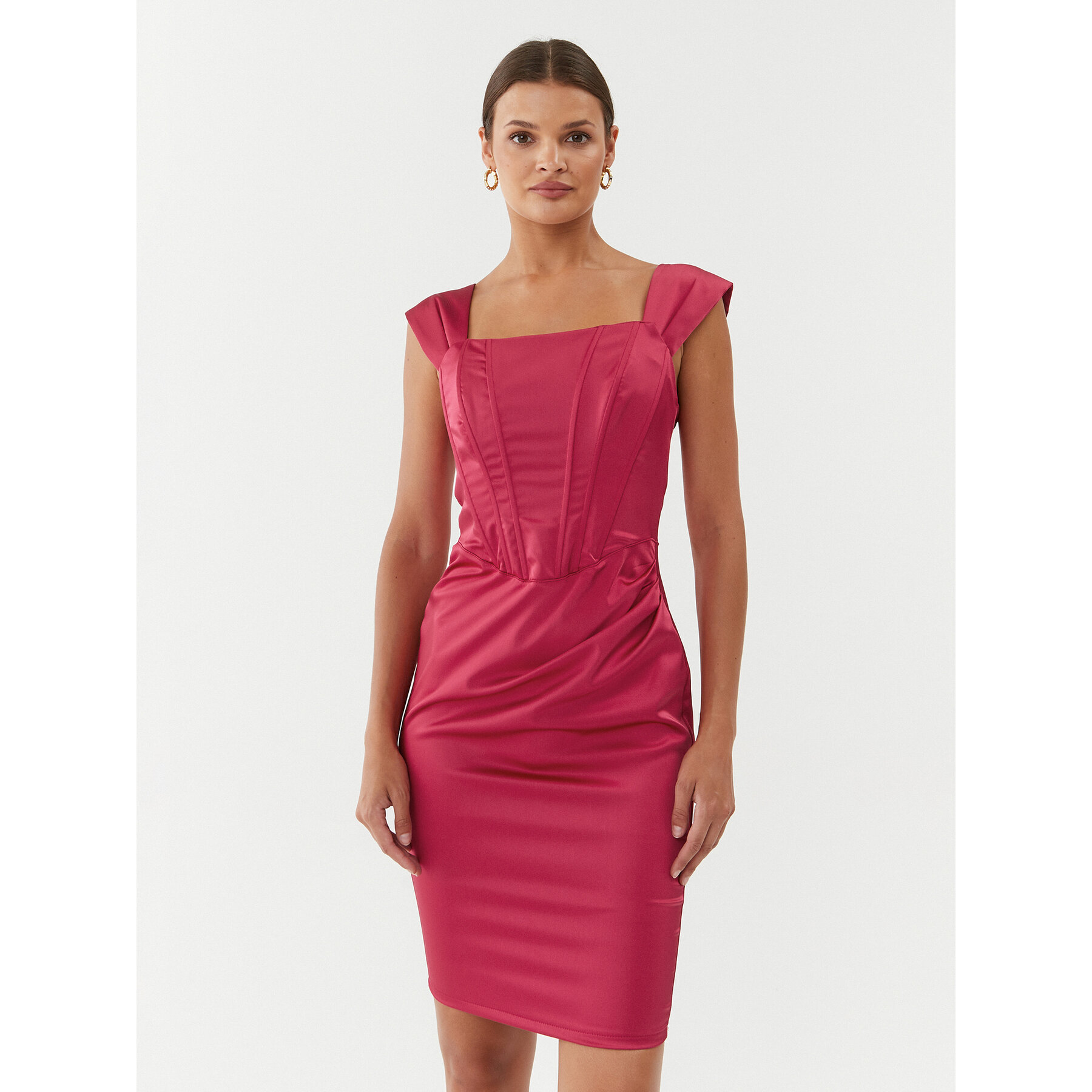 Rinascimento Coctailkleid CFC0115251003 Rosa Slim Fit