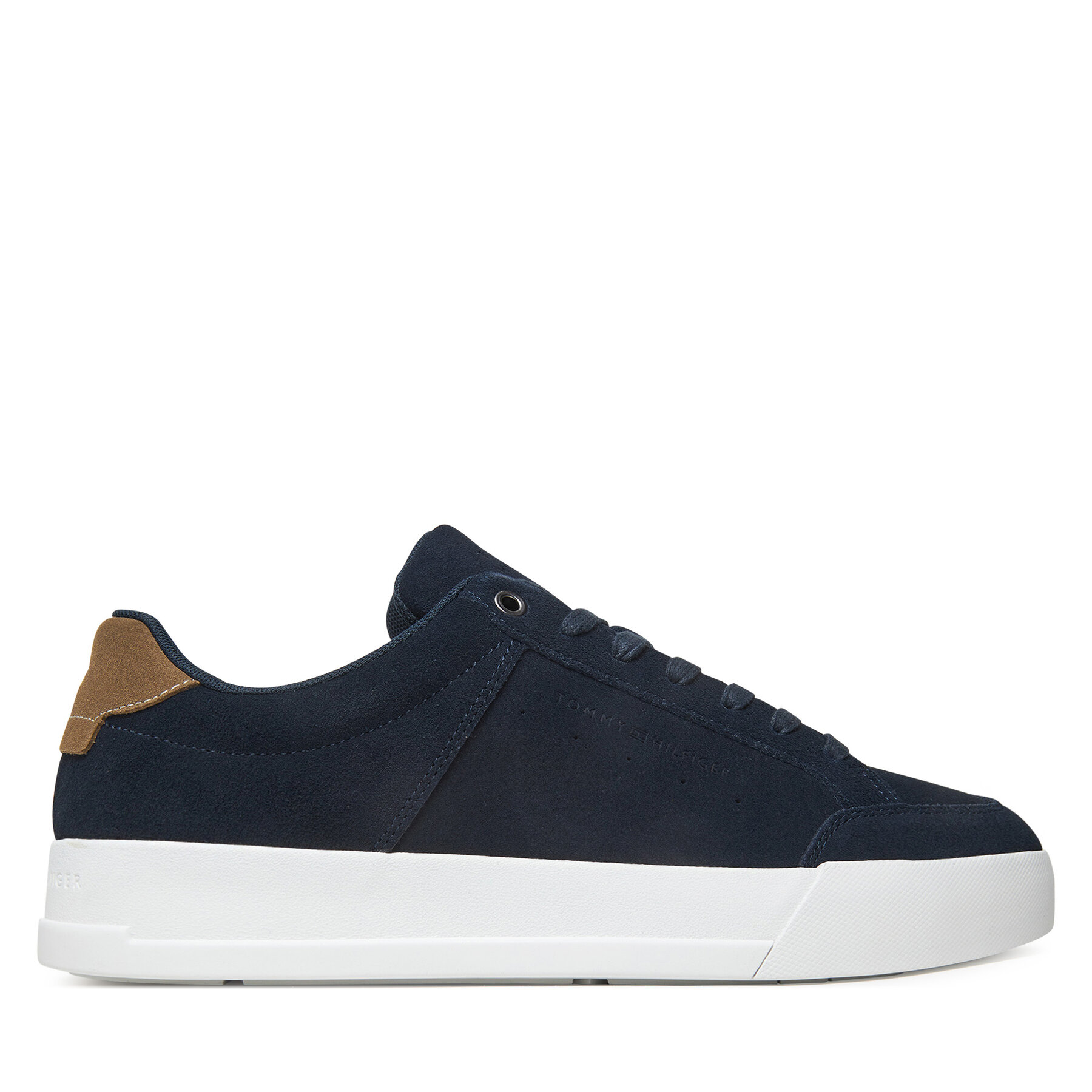 Sneakersy Tommy Hilfiger Th Court Summer Suede FM0FM05517 Tmavomodrá