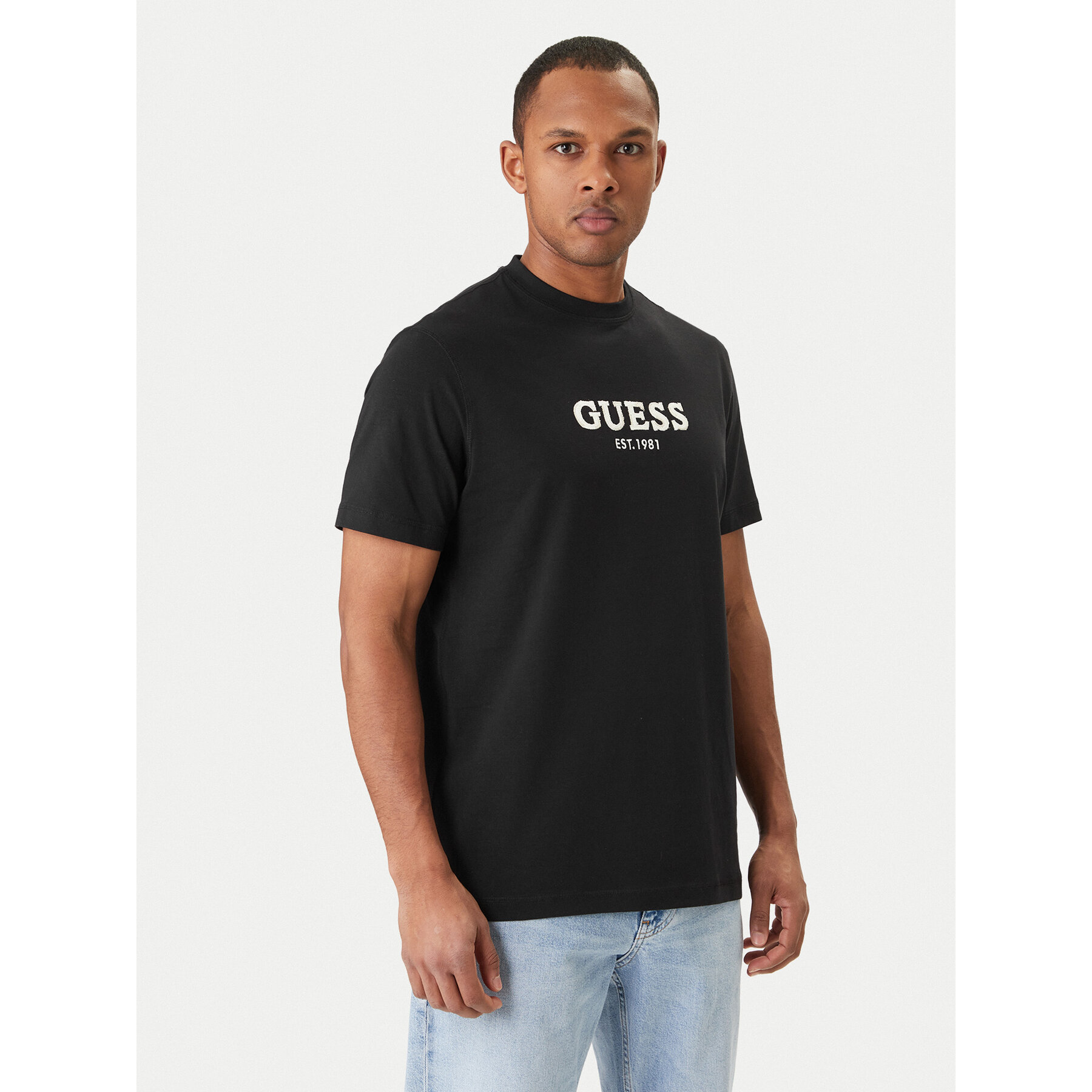 Guess T-Shirt M6GI16 K3032 Μαύρο Regular Fit