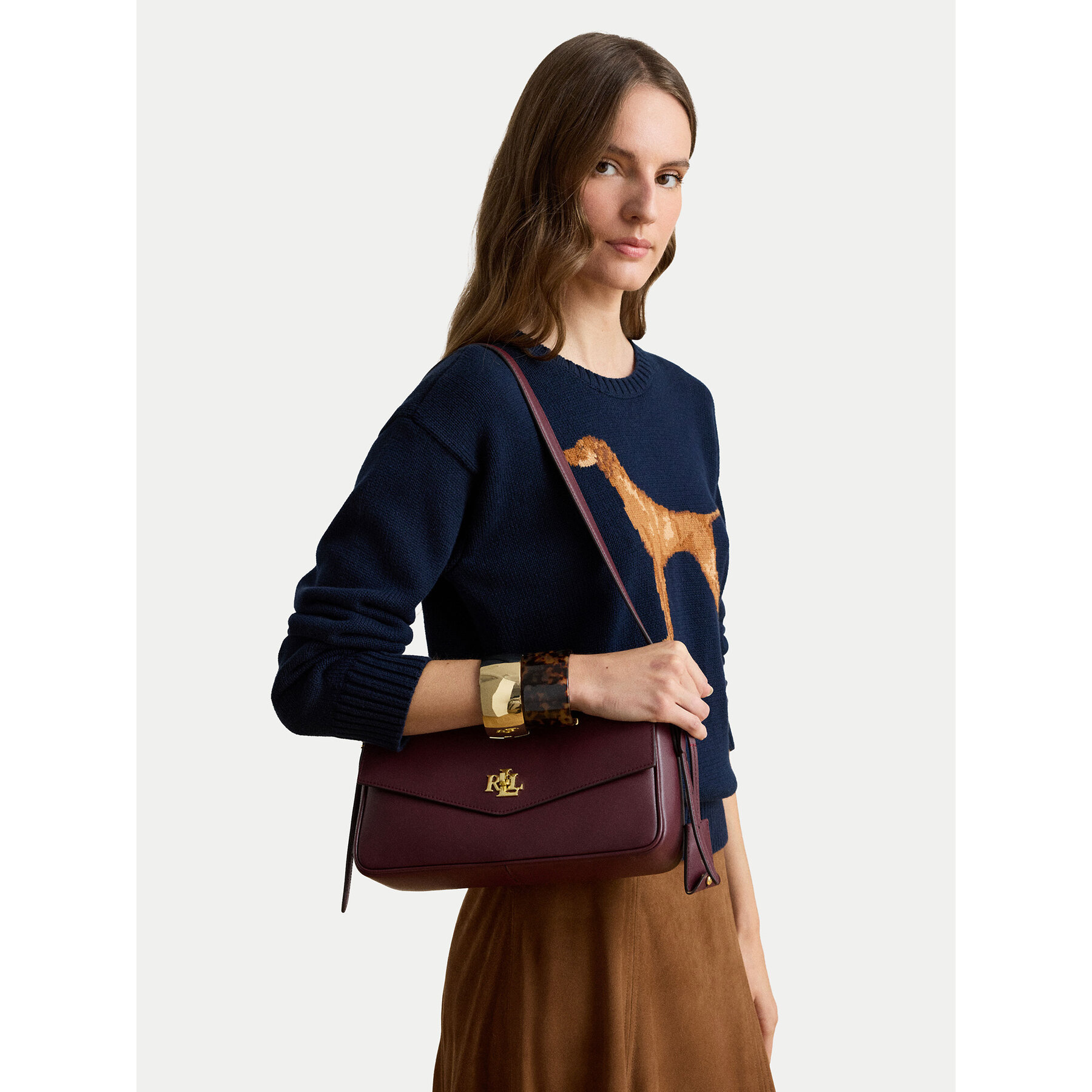 Geantă LAUREN RALPH LAUREN 431P16684004 Vișiniu