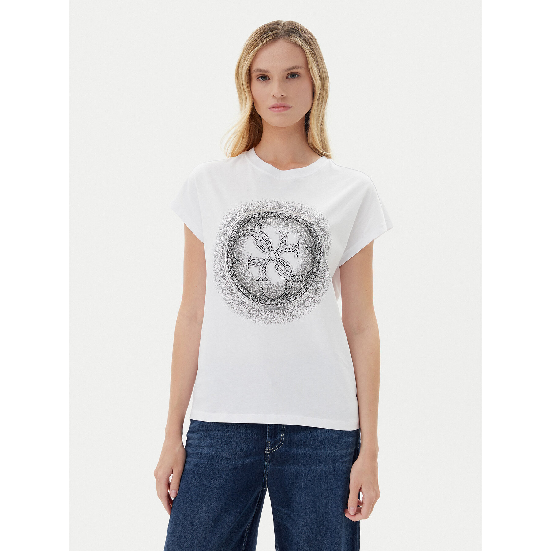 Guess Póló W5YI14 I3Z14 Fehér Regular Fit