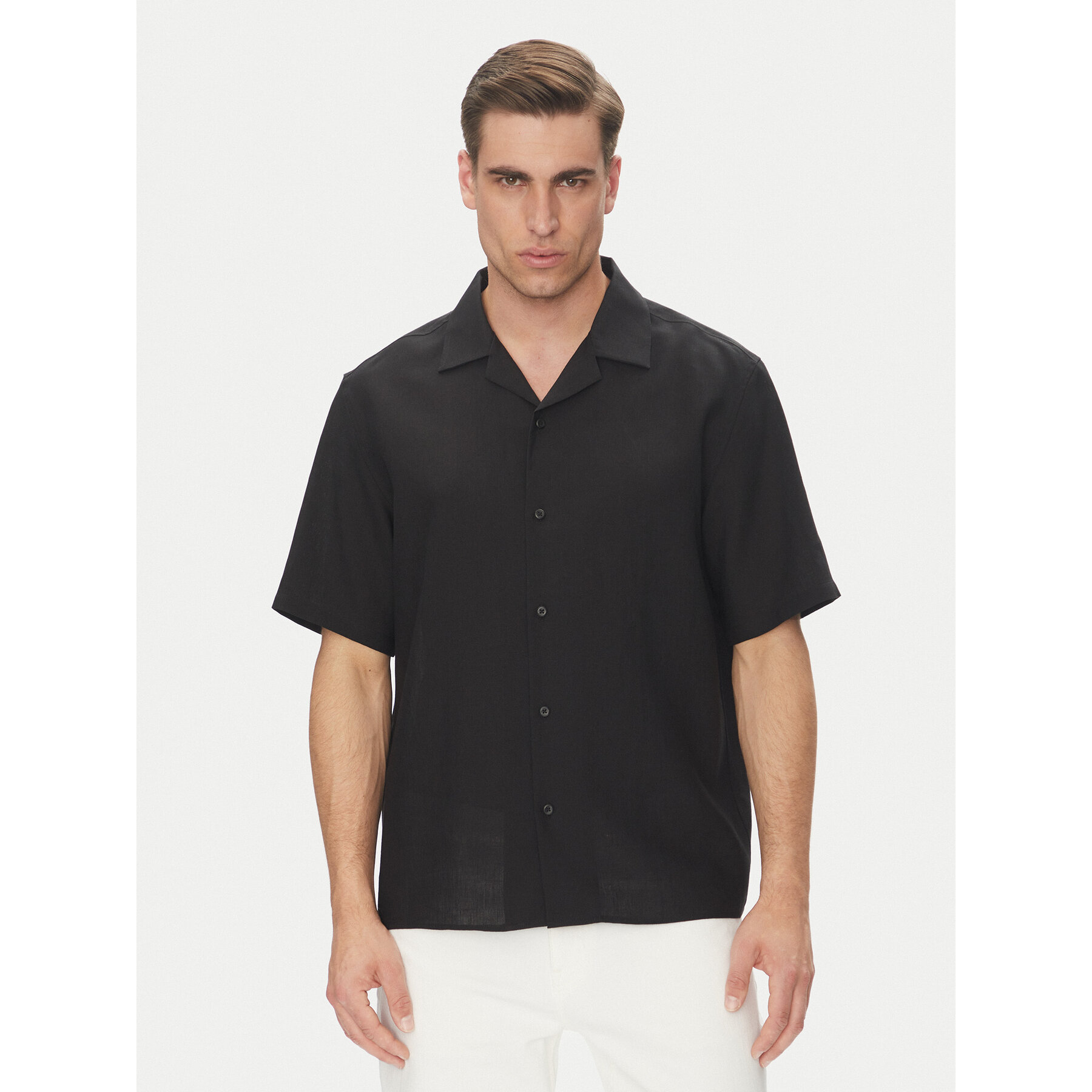 Calvin Klein Hemd LV04LC127G Schwarz Regular Fit