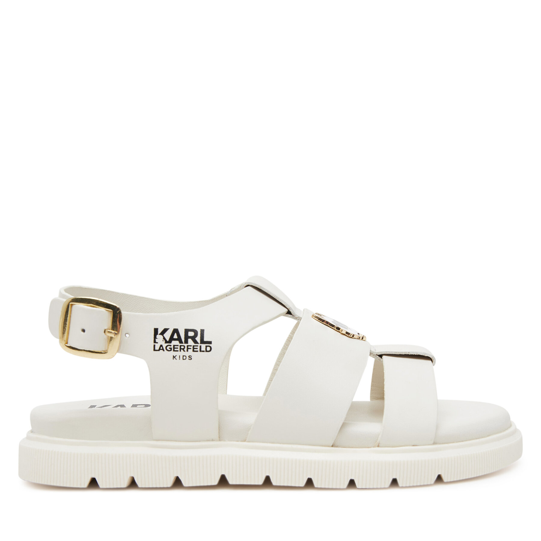 Dziecięce Karl Lagerfeld Kids Sandały, Rozmiar 28 Écru Z30372 M