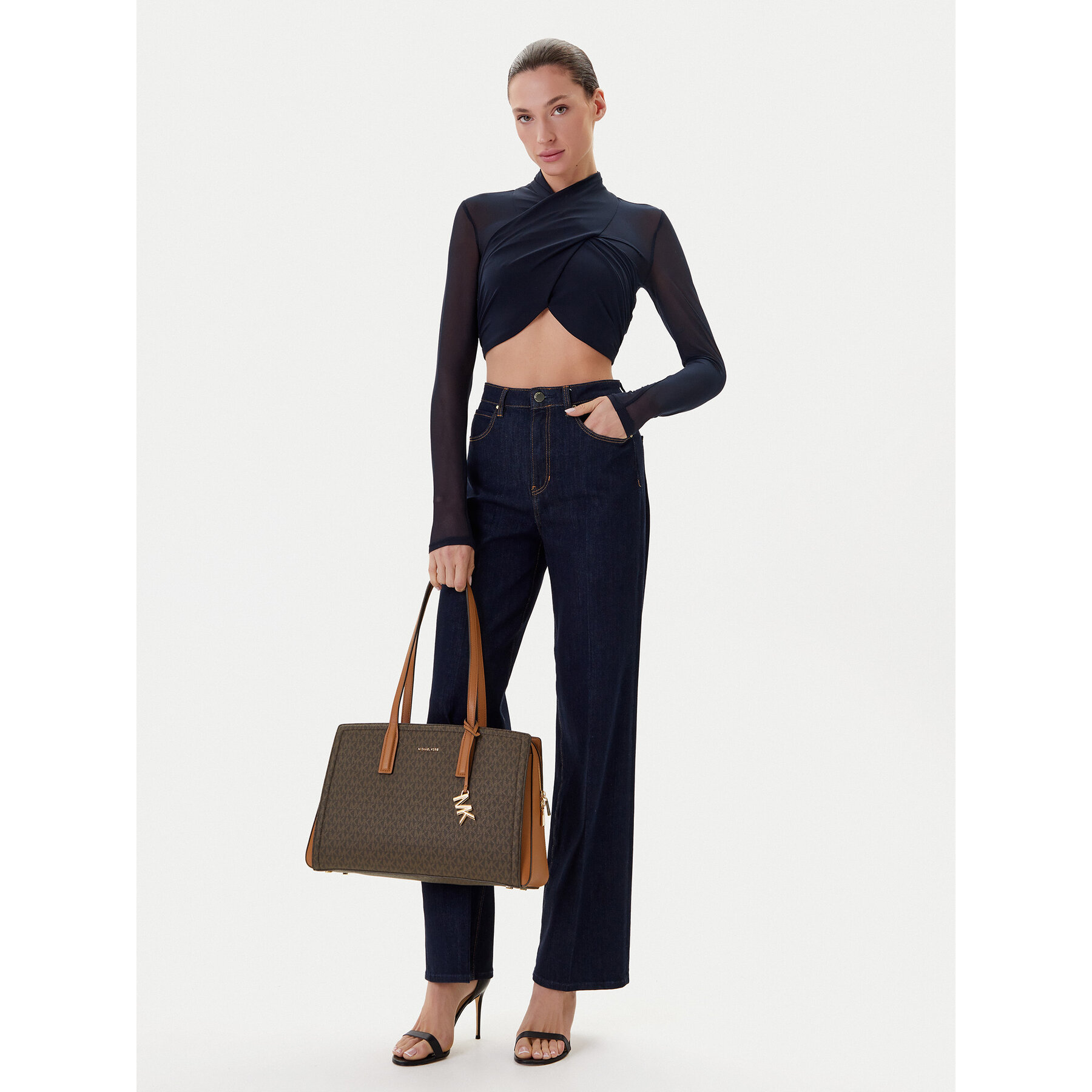 Ročna torba MICHAEL Michael Kors Laila 30S5G9IT2B Rjava