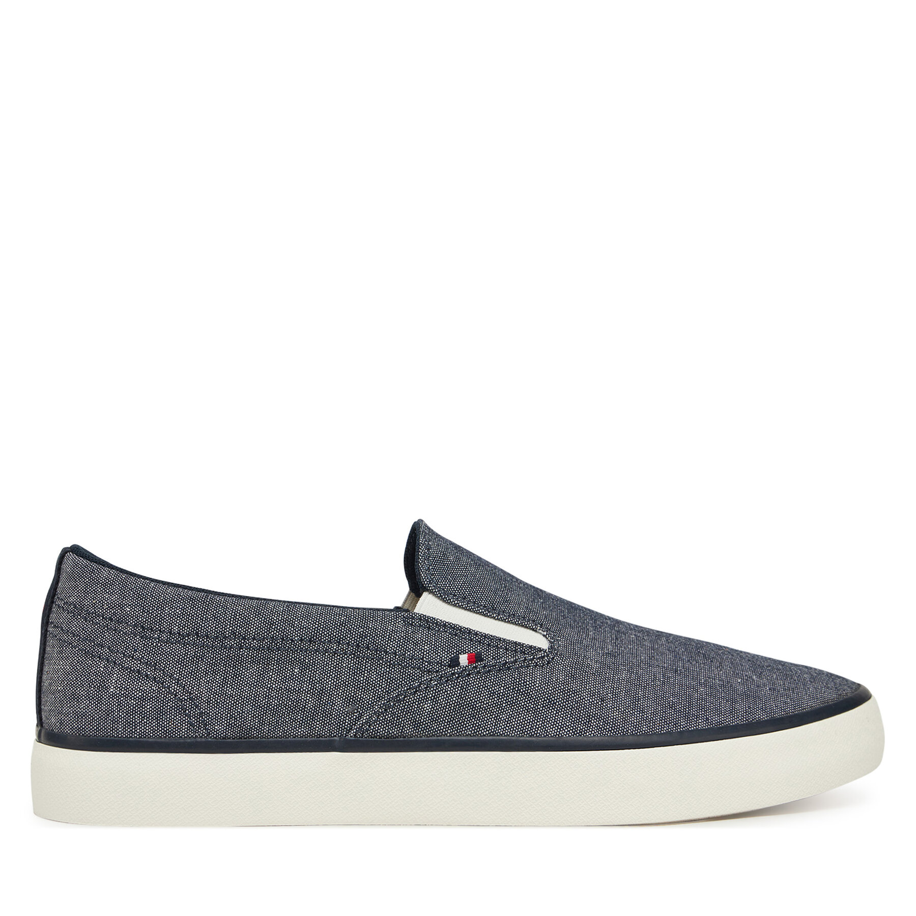 Uomo Scarpe sportive Tommy Hilfiger, Taglia 45, Blu, Th Hi Vulc Low Slip On Ch FM0FM05390, taglia : 45