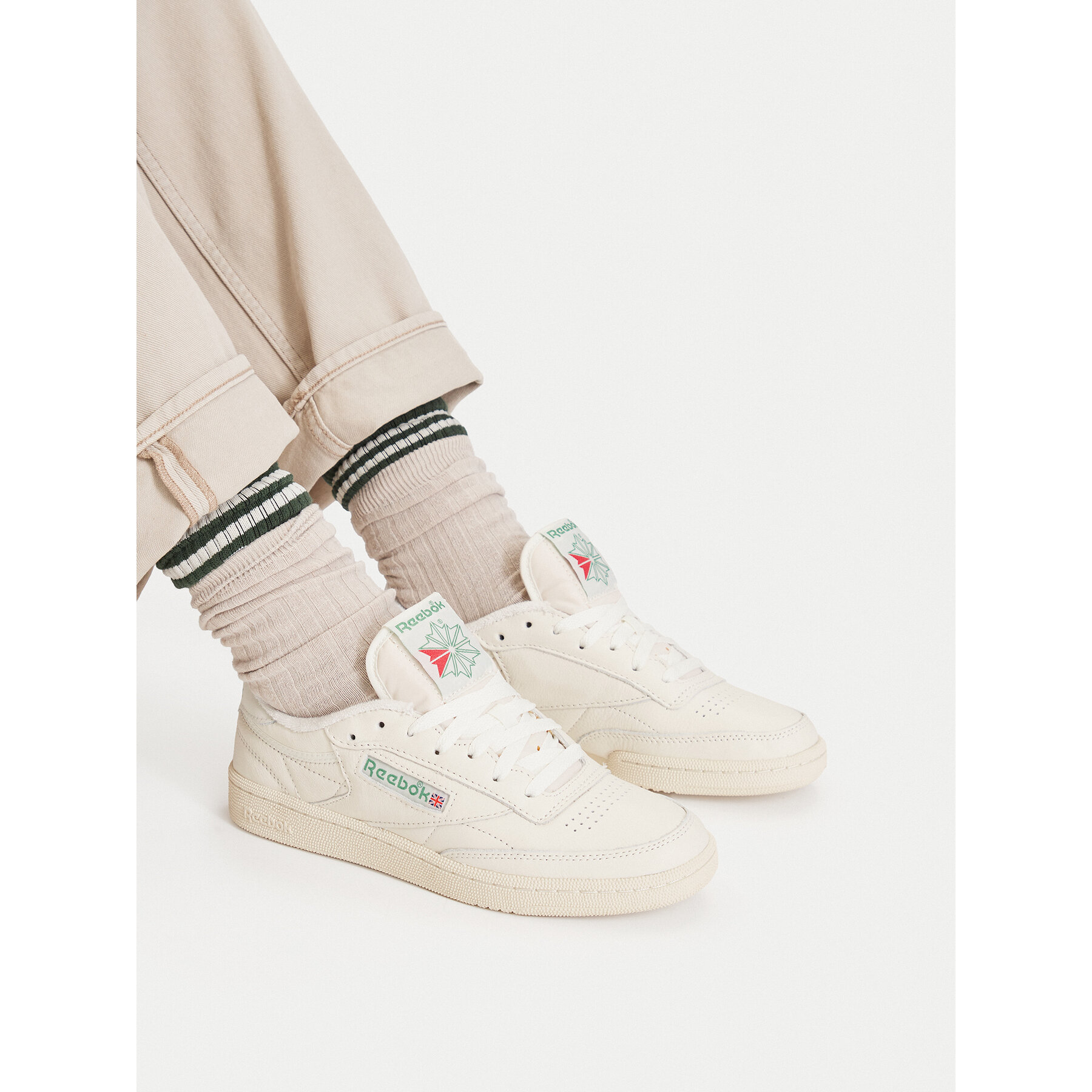 Сникърси Reebok EO-CLUB C 85 VINTAGE 100007797 Кремав