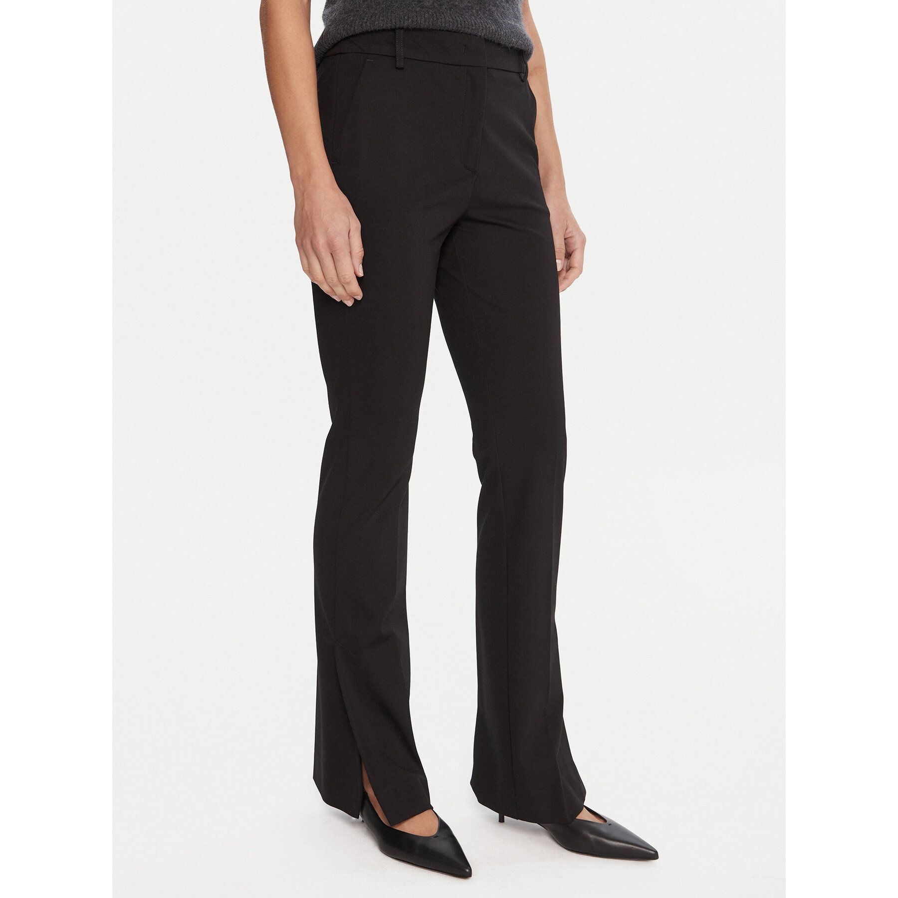 Marella Stoffhose Artur 2523786024 Schwarz Flare Fit