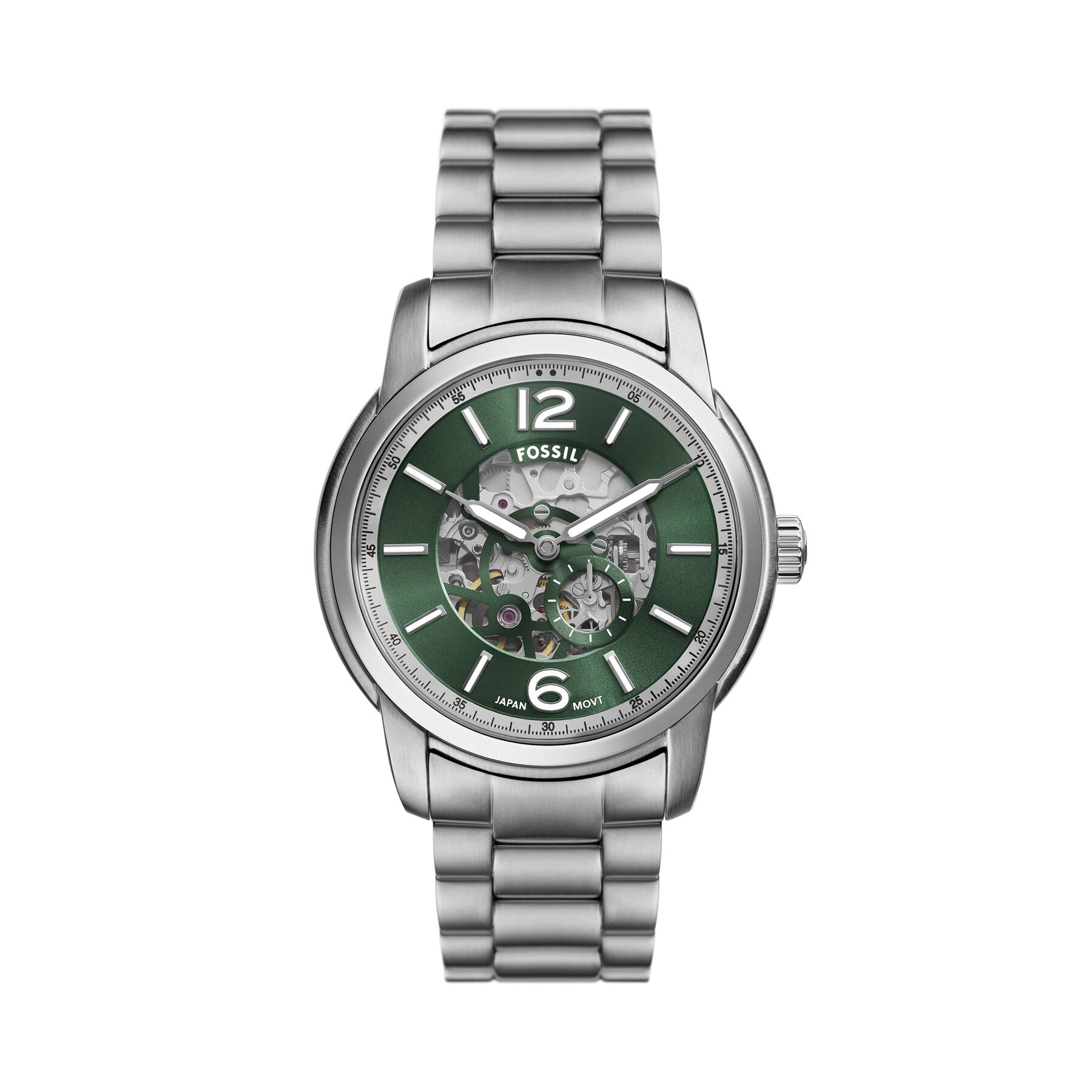 Fossil Ρολόι Fossil Heritage Skeleton ME3262 Ασημί