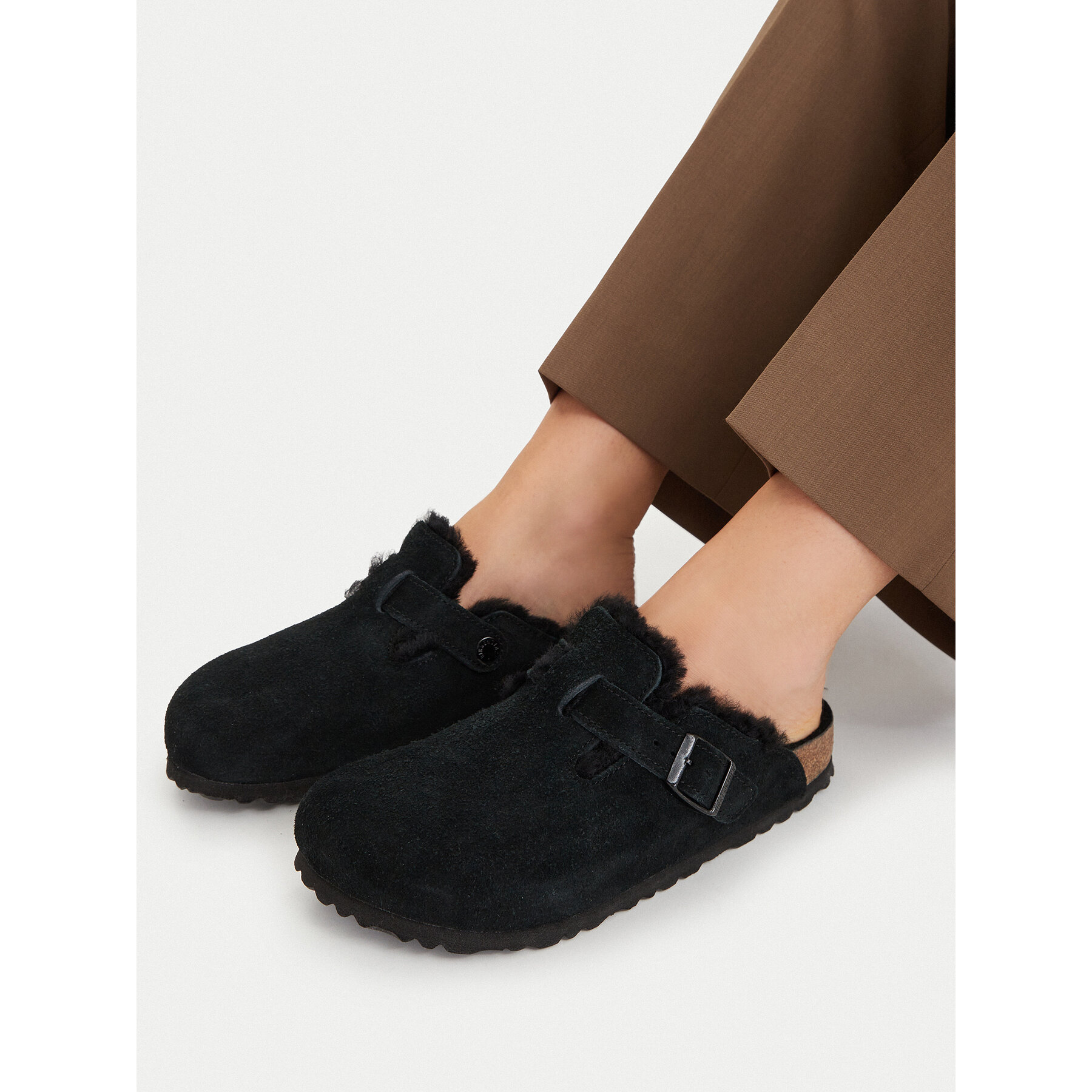 Copati Birkenstock Boston Vl/Shearling 0259883 Črna