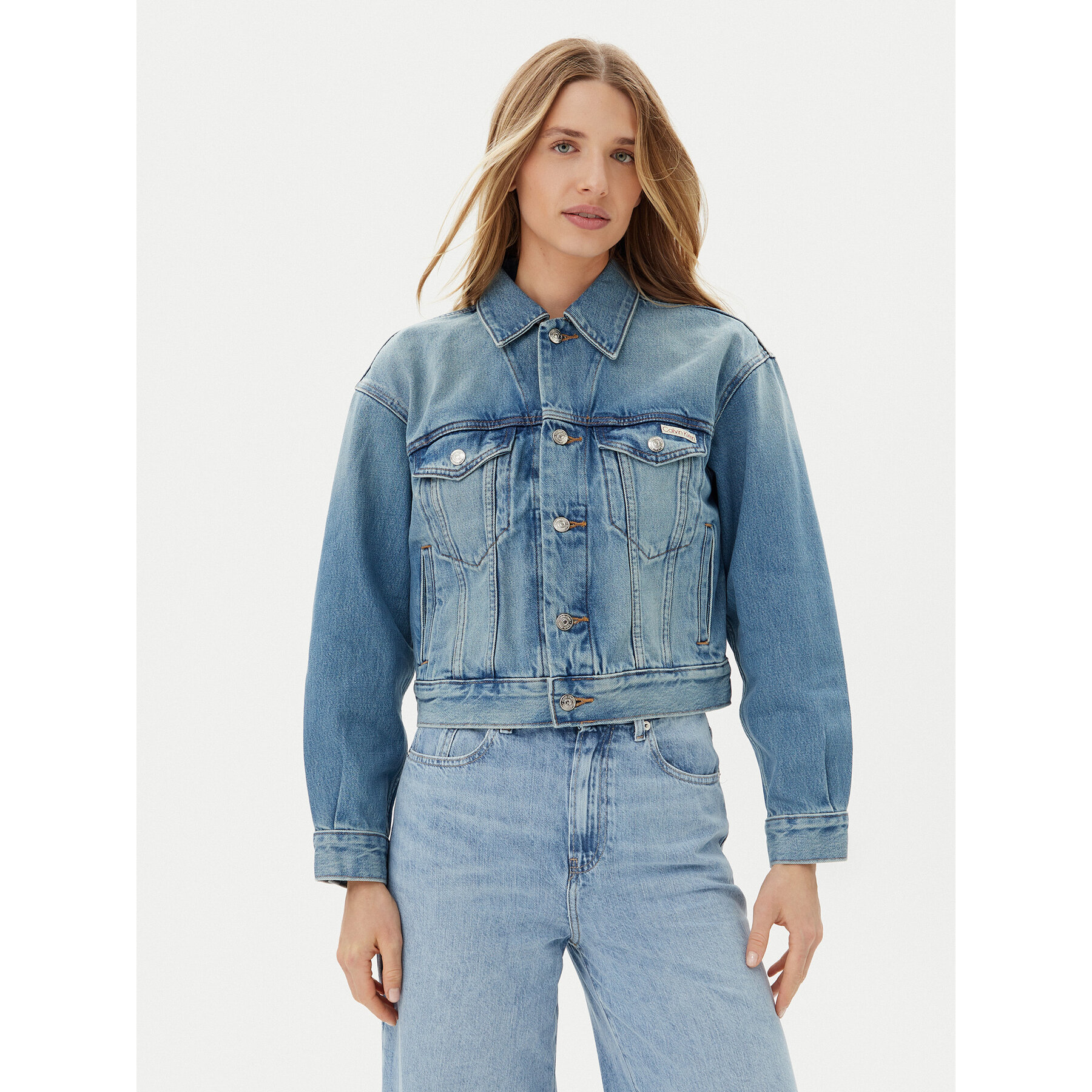 Calvin Klein Jeansjacke LV047B075G Blau Regular Fit