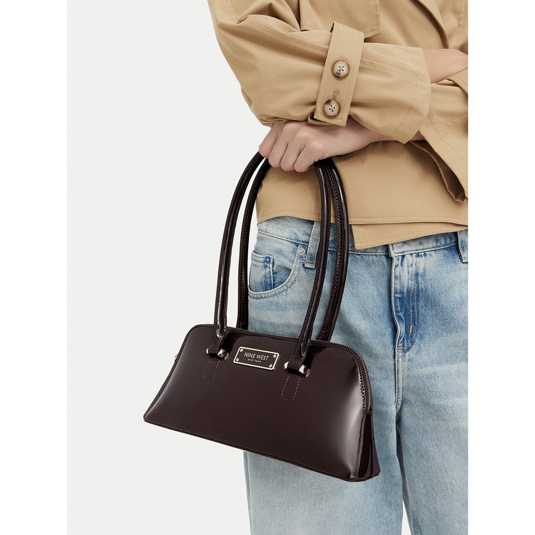 Ročna torba Nine West CEO-MODERN MUSE-LA374-4764 Temno rjava