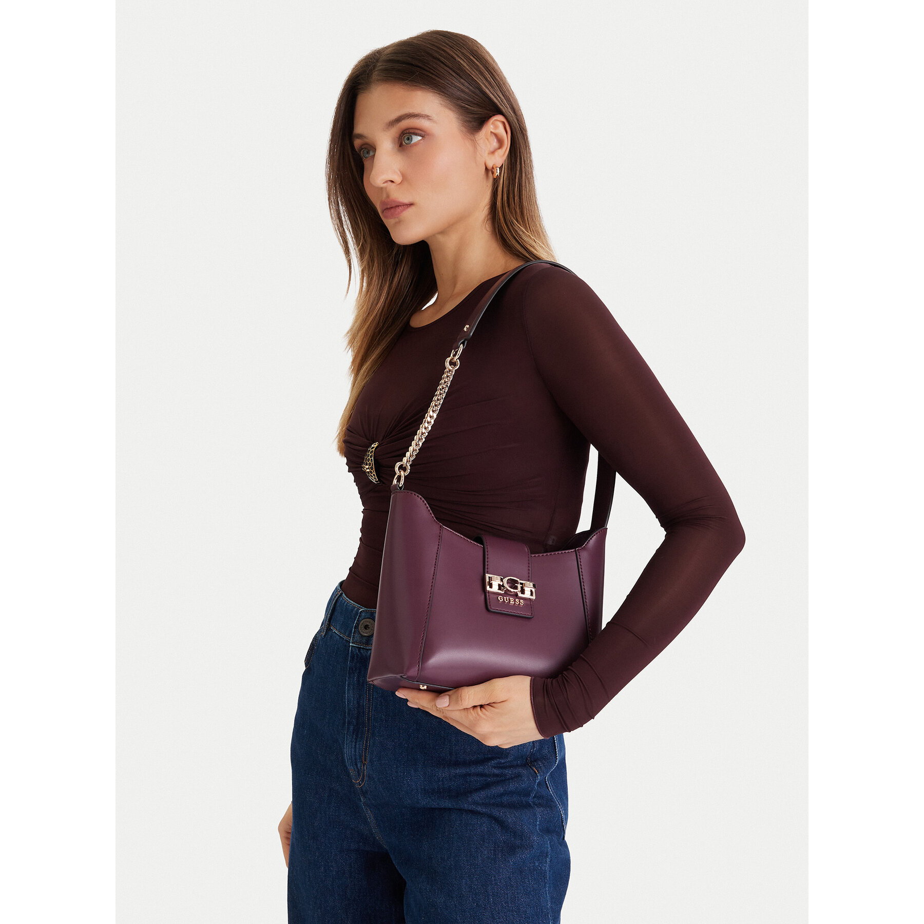 Kabelka Guess Jane HWVG98 91010 Fialová
