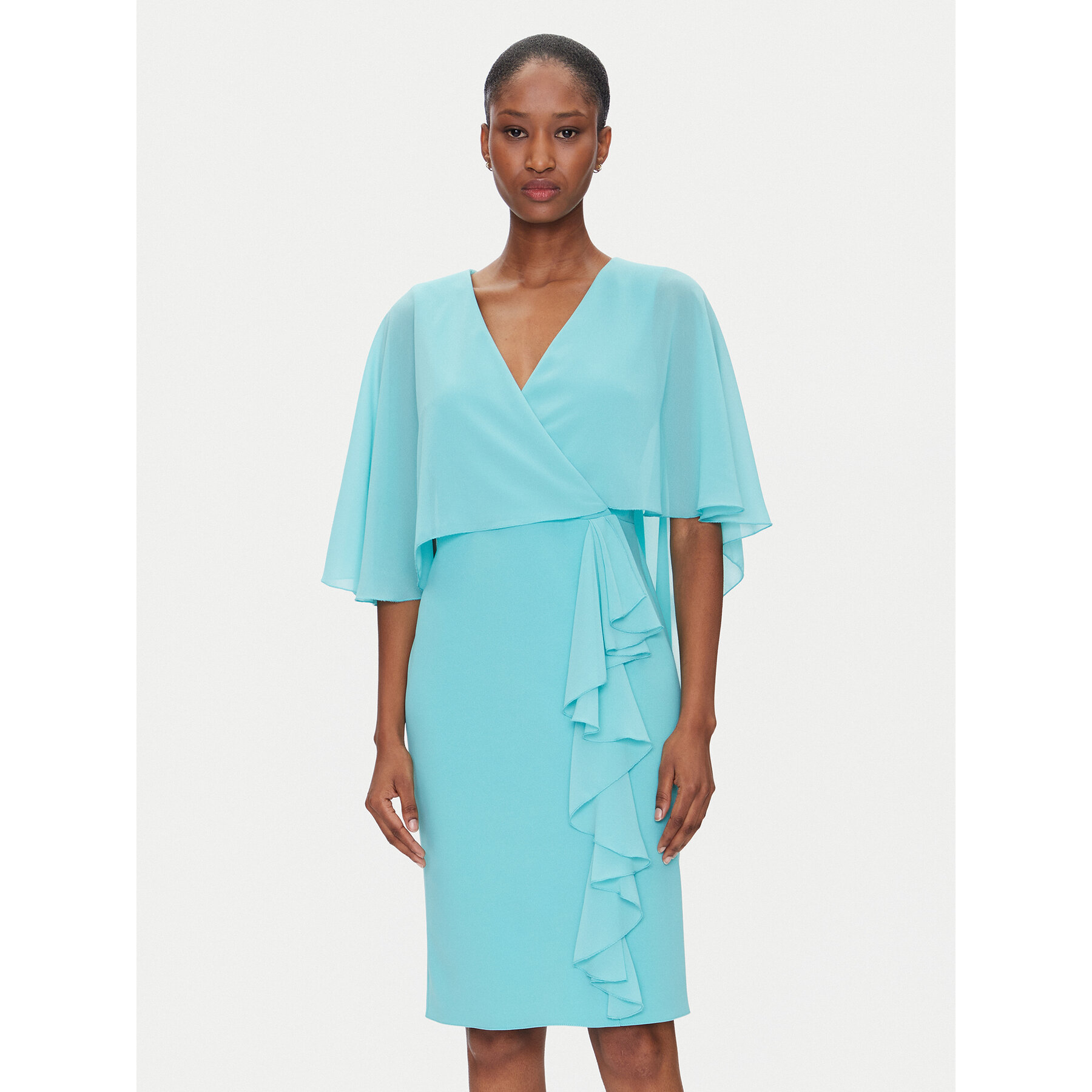 Rinascimento Coctailkleid CFC0123560003 Türkisfarben Regular Fit