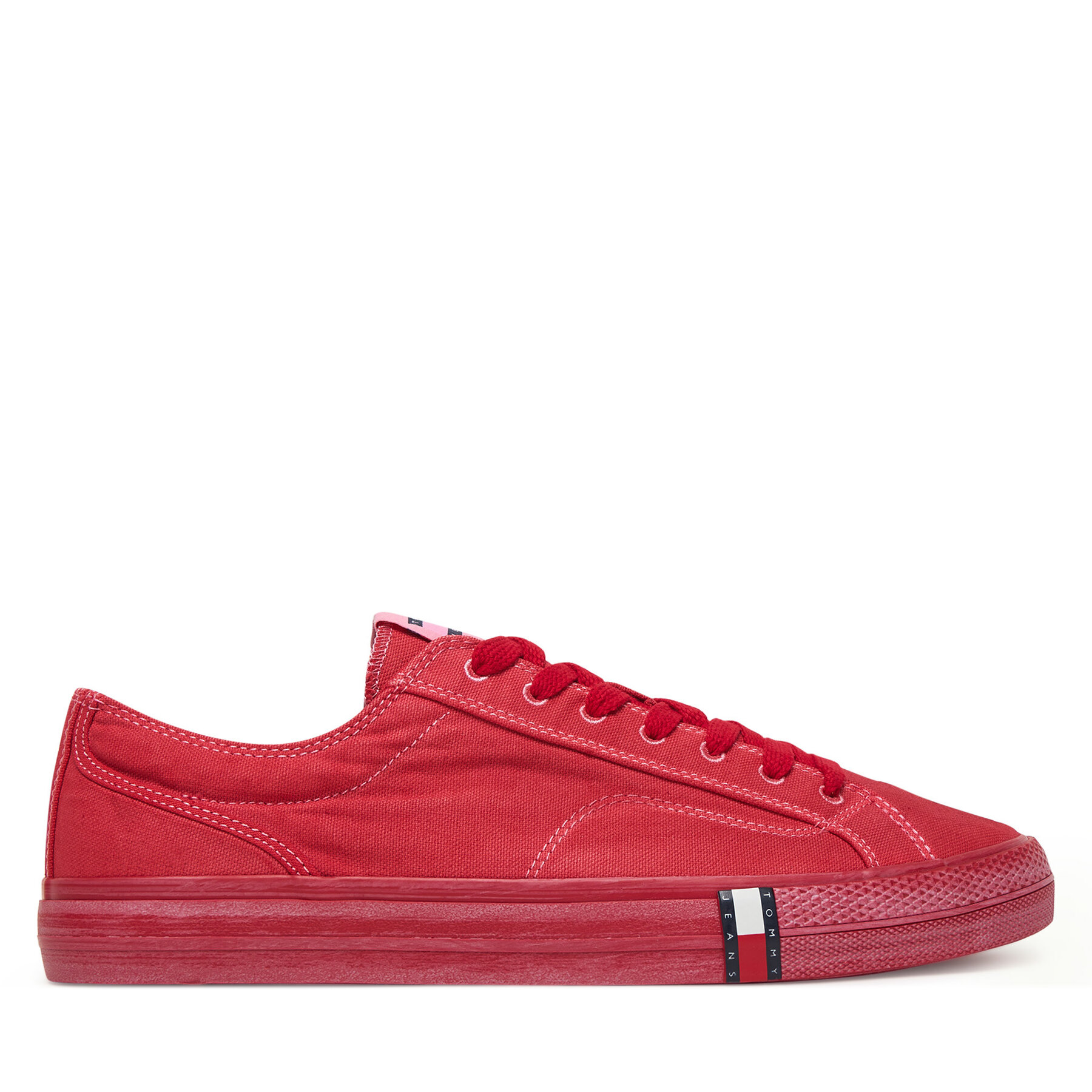Гуменки Tommy Jeans Archive Vulc. Y2K Washed Canvas EM0EM01720 Червен