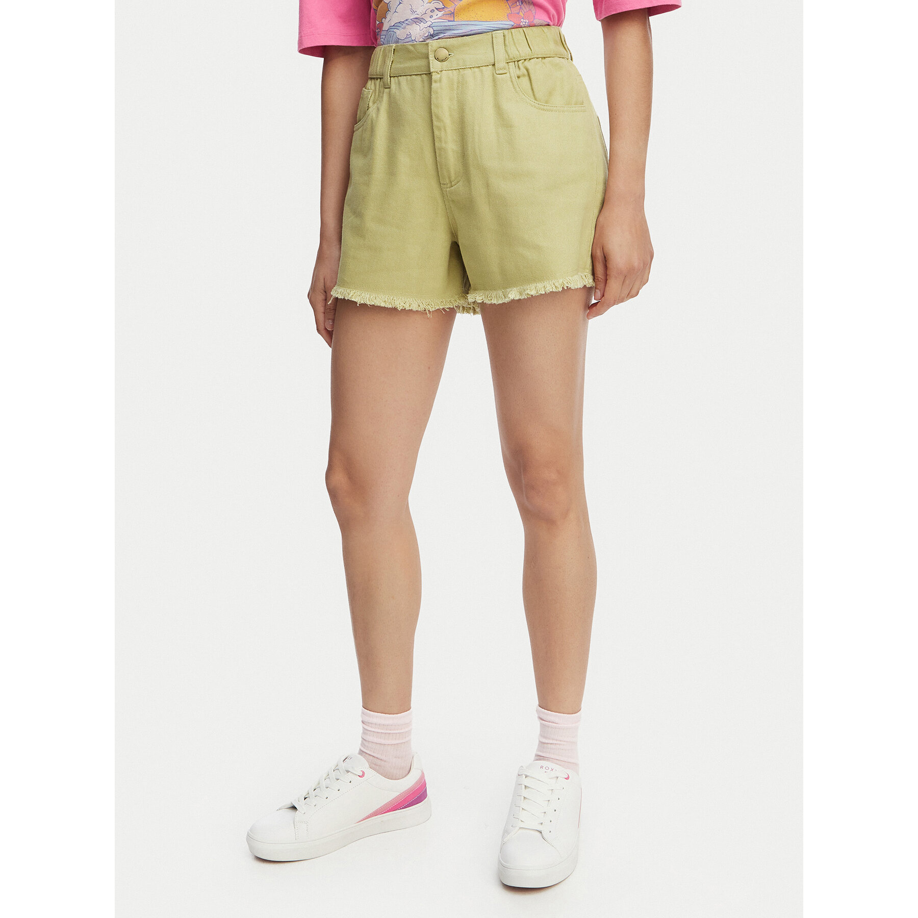 Billabong Jeansshorts Little Sister EBJDS00103 Hellgrün Relaxed Fit