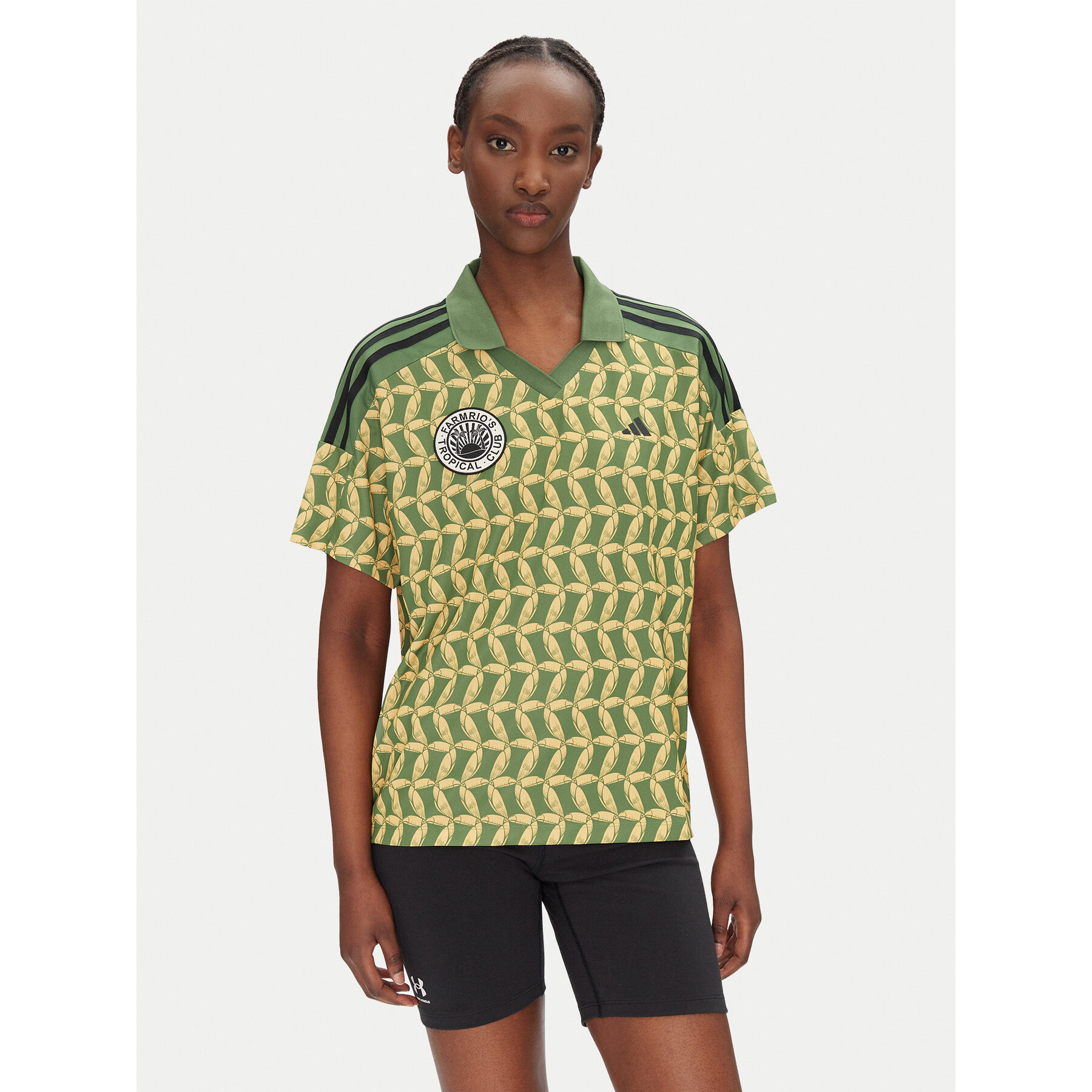 adidas Póló FARM Rio JD6302 Zöld Loose Fit
